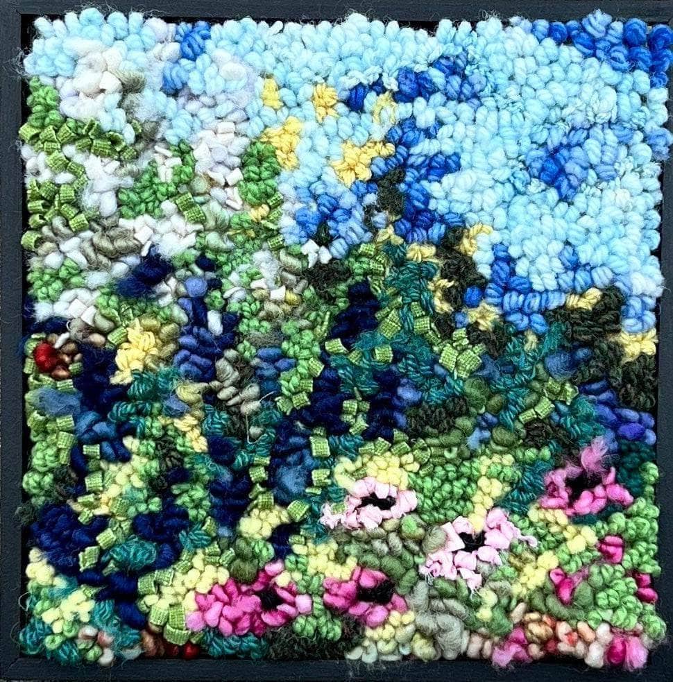 update alt-text with template Mystery of the Impressionistic’s Garden 8" x 8" kit or pattern-Rugs for sale-Deanne Fitzpatrick Rug Hooking Studio-Rug Hooking Kit -Rug Hooking Pattern -Rug Hooking -Deanne Fitzpatrick Rug Hooking Studio -Is rug hooking the same as punch needle?