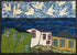 update alt-text with template Peace Over the Village 31.5" x 22.5" Framed-Rugs for sale-Deanne Fitzpatrick Rug Hooking Studio-Rug Hooking Kit -Rug Hooking Pattern -Rug Hooking -Deanne Fitzpatrick Rug Hooking Studio -Is rug hooking the same as punch needle?