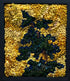 update alt-text with template Pine In The Golden Glow 8" x 9 1/4 " Framed-Rugs for sale-Deanne Fitzpatrick Rug Hooking Studio-Rug Hooking Kit -Rug Hooking Pattern -Rug Hooking -Deanne Fitzpatrick Rug Hooking Studio -Is rug hooking the same as punch needle?