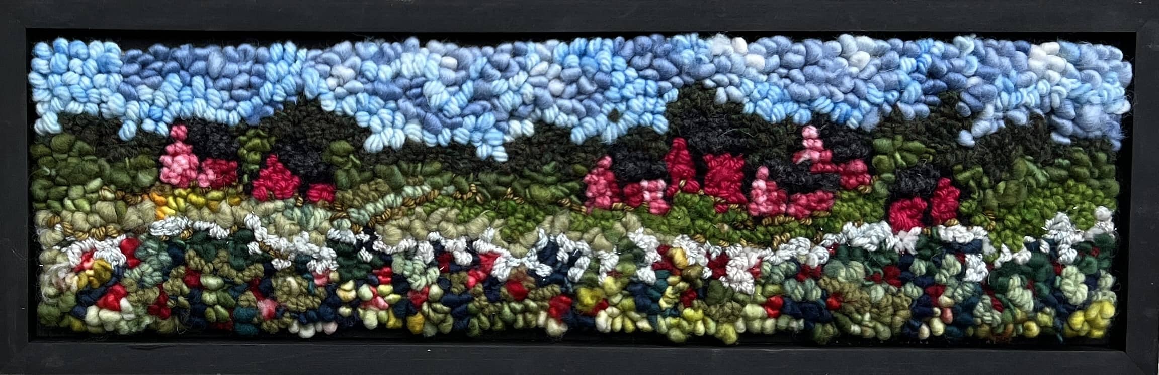 update alt-text with template Sparkle Lane 5.75" x 17.5" Framed-Rugs for sale-Deanne Fitzpatrick Rug Hooking Studio-Rug Hooking Kit -Rug Hooking Pattern -Rug Hooking -Deanne Fitzpatrick Rug Hooking Studio -Is rug hooking the same as punch needle?
