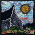 update alt-text with template Sunrise Barn 9" x 9" Framed-Rugs for sale-Deanne Fitzpatrick Rug Hooking Studio-Rug Hooking Kit -Rug Hooking Pattern -Rug Hooking -Deanne Fitzpatrick Rug Hooking Studio -Is rug hooking the same as punch needle?