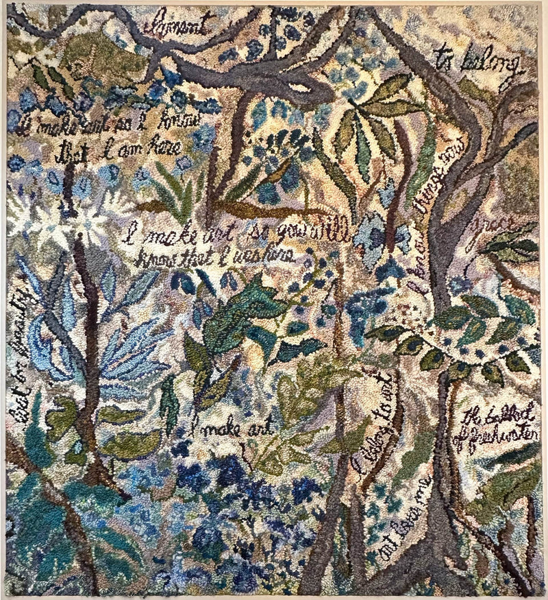 update alt-text with template The ballad of fresh water 56" x 62" Framed-Rugs for sale-Deanne Fitzpatrick Rug Hooking Studio-Rug Hooking Kit -Rug Hooking Pattern -Rug Hooking -Deanne Fitzpatrick Rug Hooking Studio -Is rug hooking the same as punch needle?