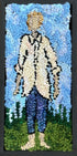 update alt-text with template Long White Shirt, 7" x 14" Framed-Rugs for sale-Deanne Fitzpatrick Rug Hooking Studio-Rug Hooking Kit -Rug Hooking Pattern -Rug Hooking -Deanne Fitzpatrick Rug Hooking Studio -Is rug hooking the same as punch needle?