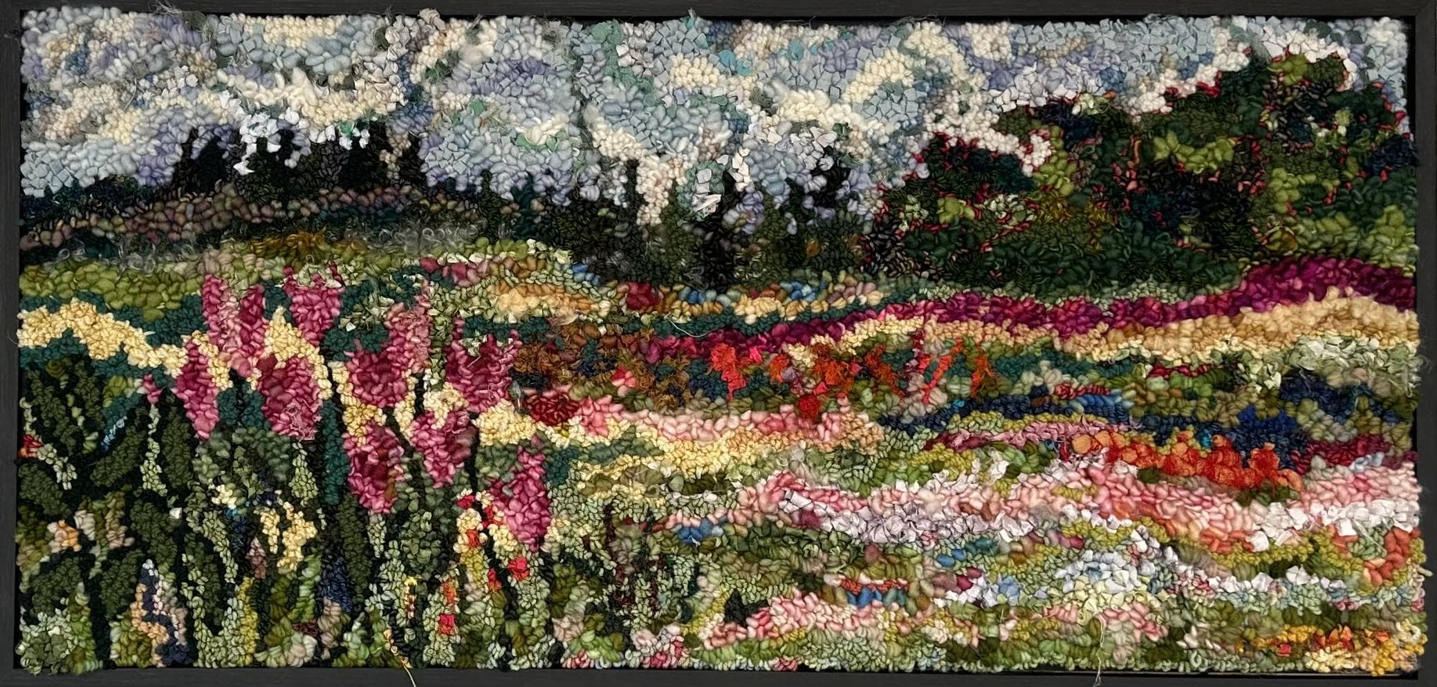 Rugs for sale Wildflowers In The Glen 2 17 1/2" x  6 1/2" Kit Sample Framed