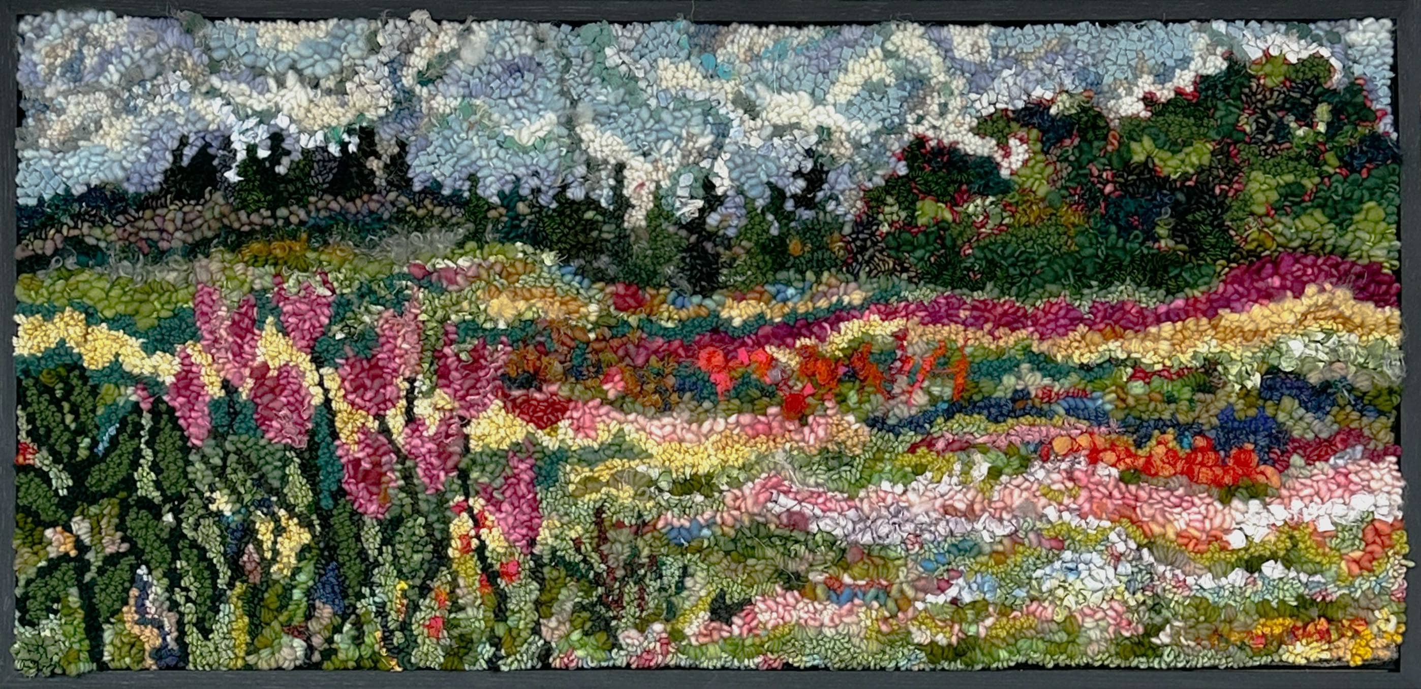 Rugs for sale Wildflowers In The Glen 2 17 1/2" x  6 1/2" Kit Sample Framed