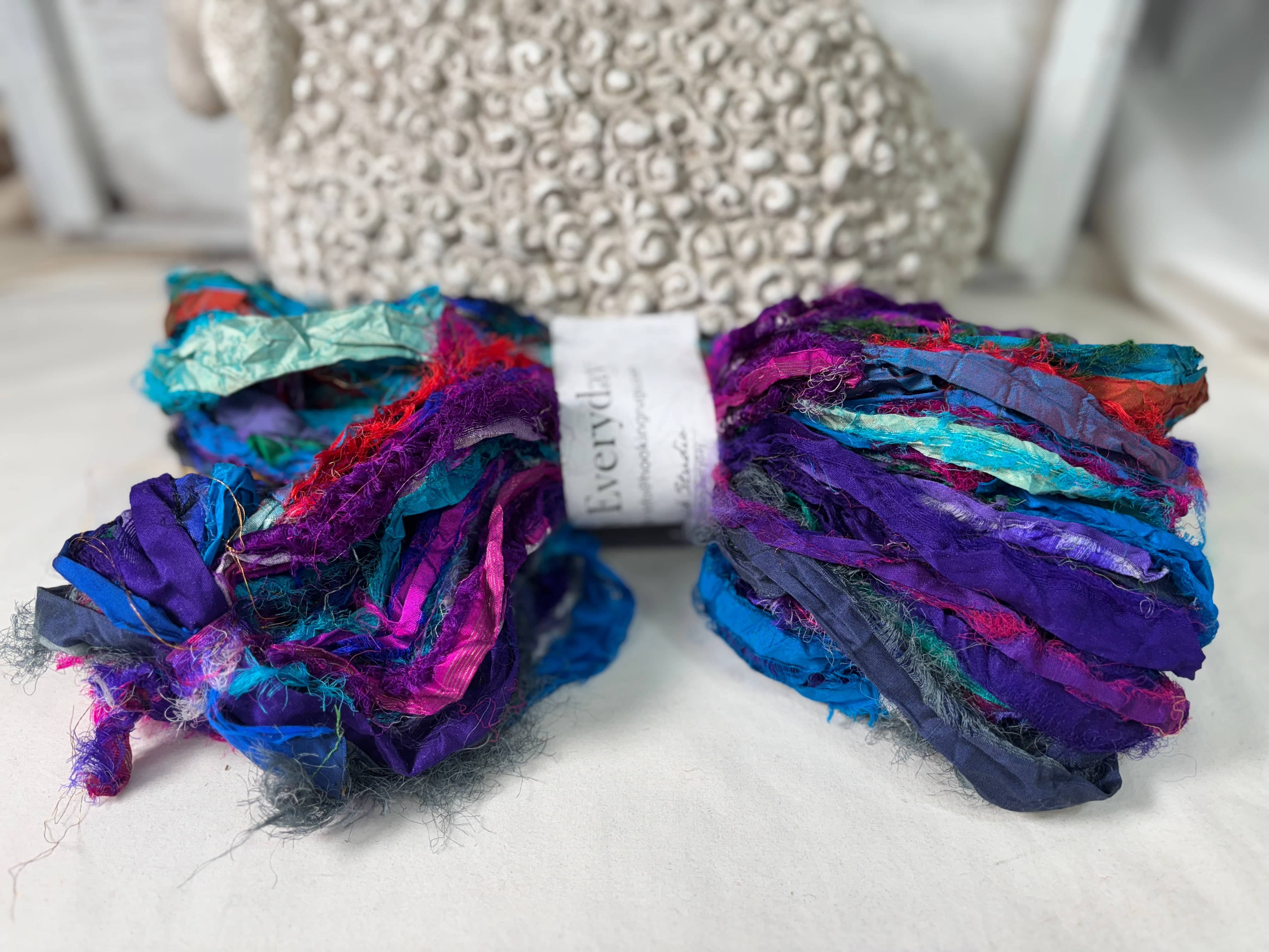 update alt-text with template Sari Ragged - Cold Neon-Silk-vendor-unknown-Rug Hooking Kit -Rug Hooking Pattern -Rug Hooking -Deanne Fitzpatrick Rug Hooking Studio -Is rug hooking the same as punch needle?