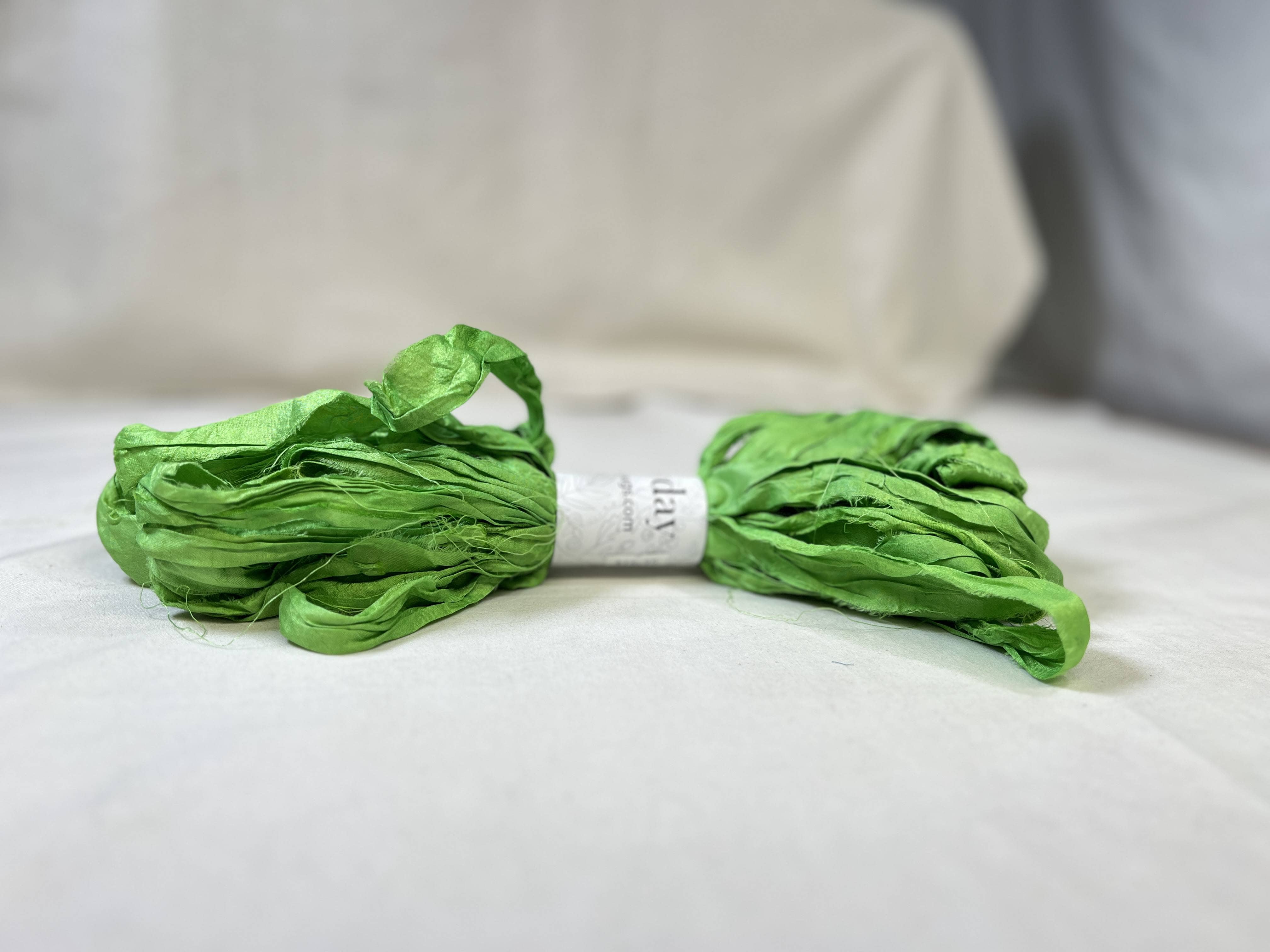 Silk Sari Silk Solids - leafy green