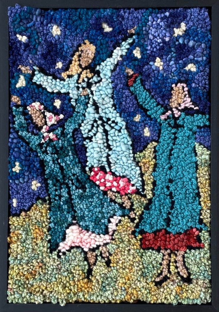 update alt-text with template Singing to the Choir 12" x 17" Framed-Deanne Fitzpatrick Rug Hooking Studio-Rug Hooking Kit -Rug Hooking Pattern -Rug Hooking -Deanne Fitzpatrick Rug Hooking Studio -Is rug hooking the same as punch needle?