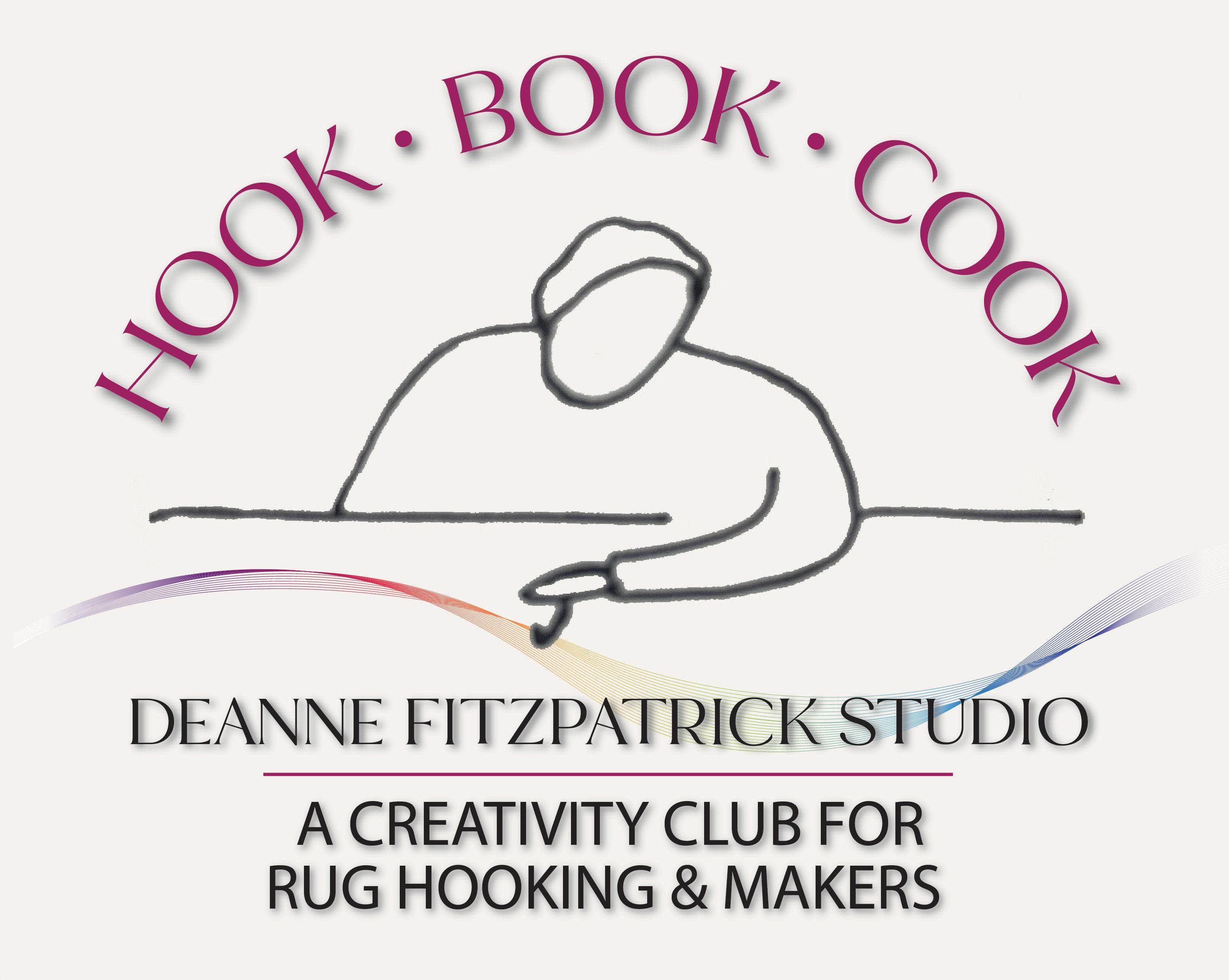 update alt-text with template The Deanne Fitzpatrick Studio Hook Book Cook Club-Deanne Fitzpatrick Rug Hooking Studio-Rug Hooking Kit -Rug Hooking Pattern -Rug Hooking -Deanne Fitzpatrick Rug Hooking Studio -Is rug hooking the same as punch needle?