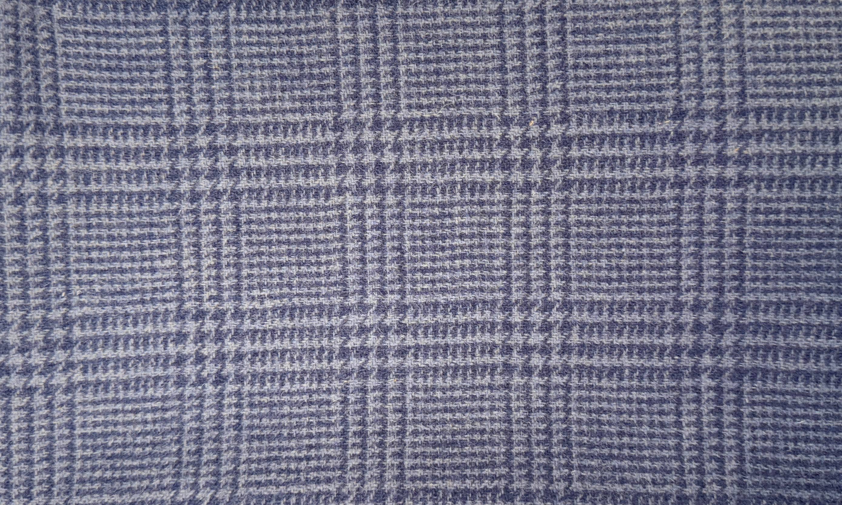 update alt-text with template $14 Wool Cloth Swatch - Blue Houndstooth-Wool-Deanne Fitzpatrick Studio-Rug Hooking Kit -Rug Hooking Pattern -Rug Hooking -Deanne Fitzpatrick Rug Hooking Studio -Is rug hooking the same as punch needle?