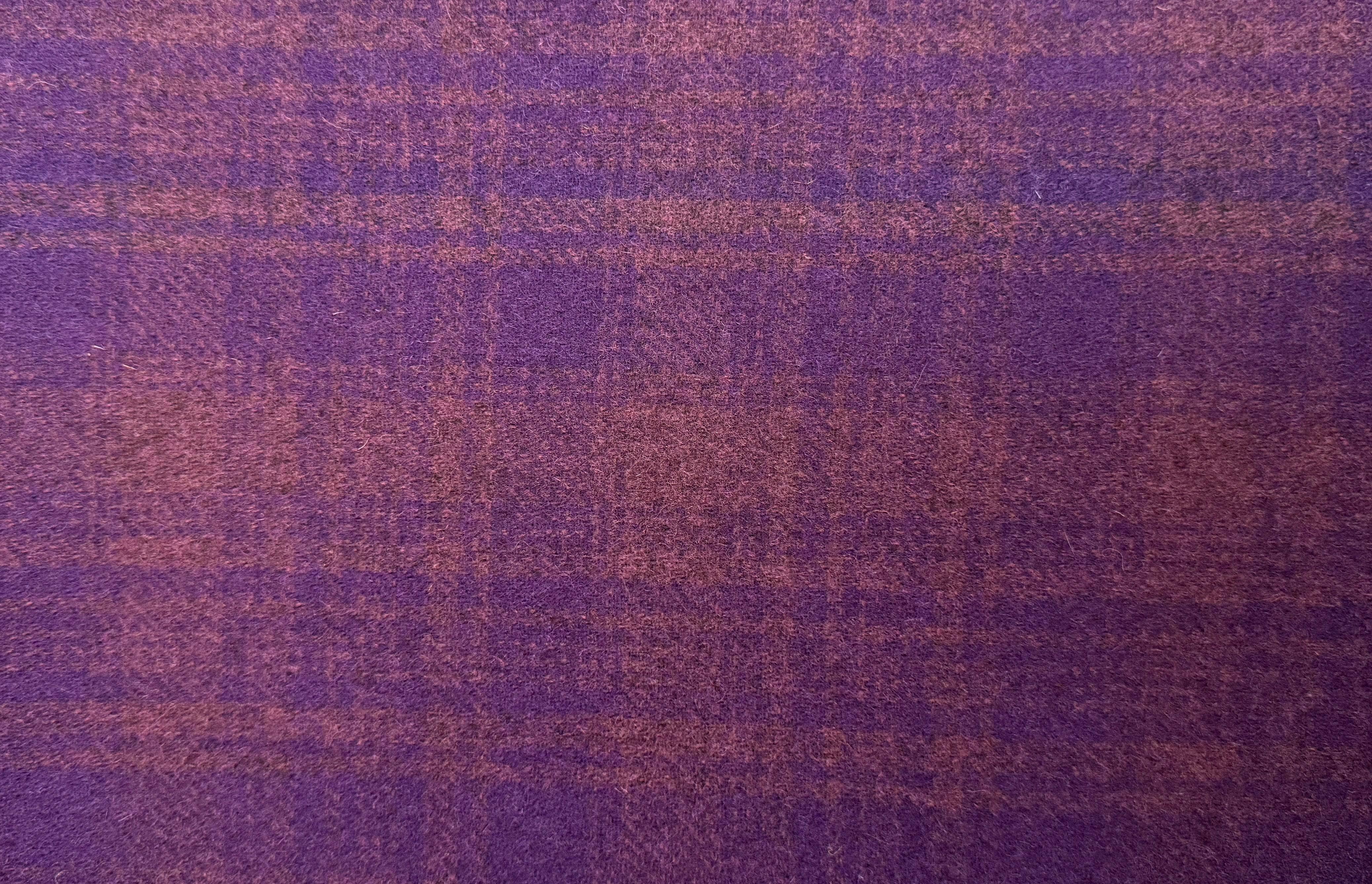 update alt-text with template $14 Wool Cloth Swatch - Purple Plaid-Wool-Deanne Fitzpatrick Studio-Rug Hooking Kit -Rug Hooking Pattern -Rug Hooking -Deanne Fitzpatrick Rug Hooking Studio -Is rug hooking the same as punch needle?