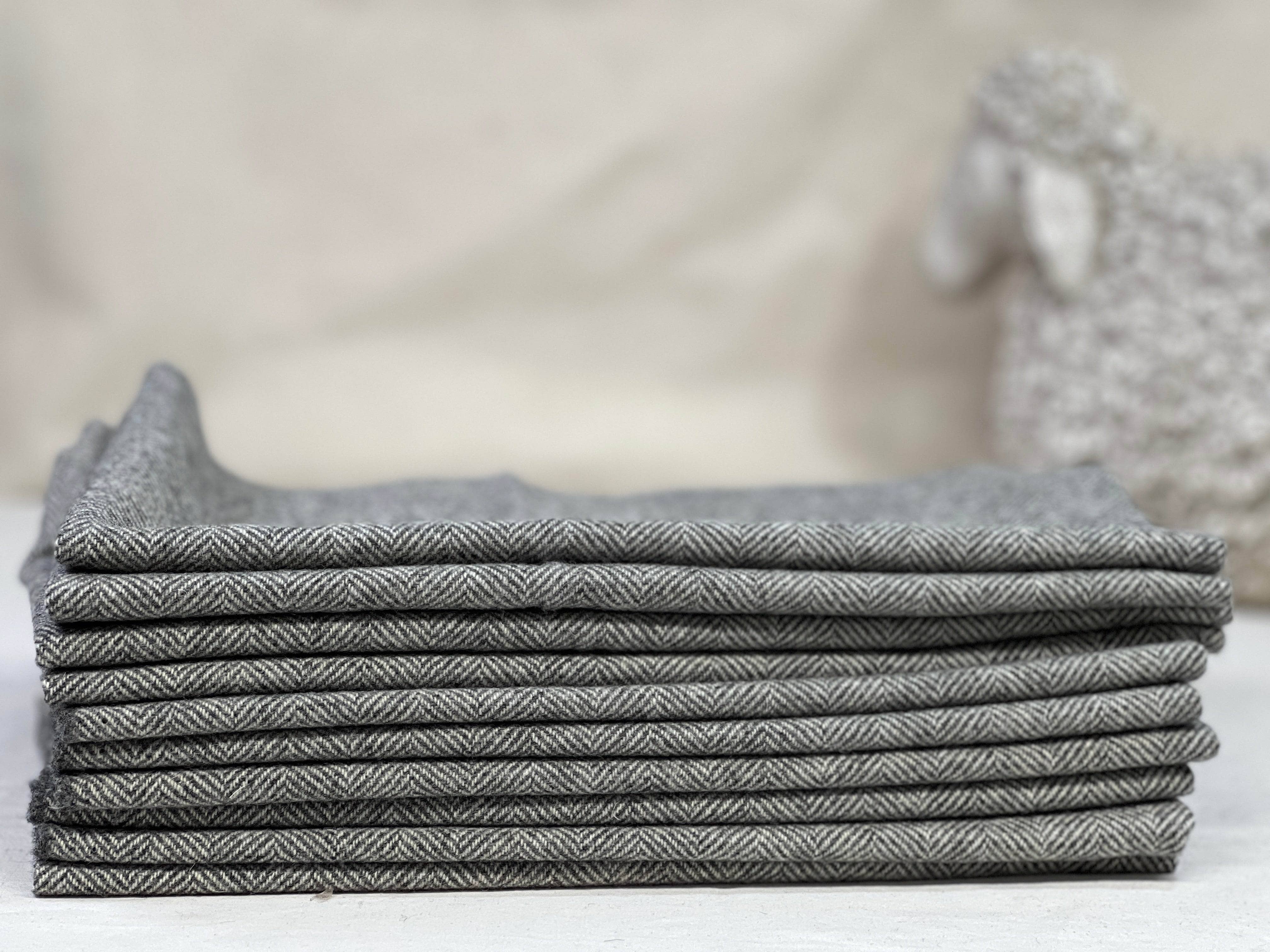 Wool $14 Wool Cloth Swatch - Salt and Pepper