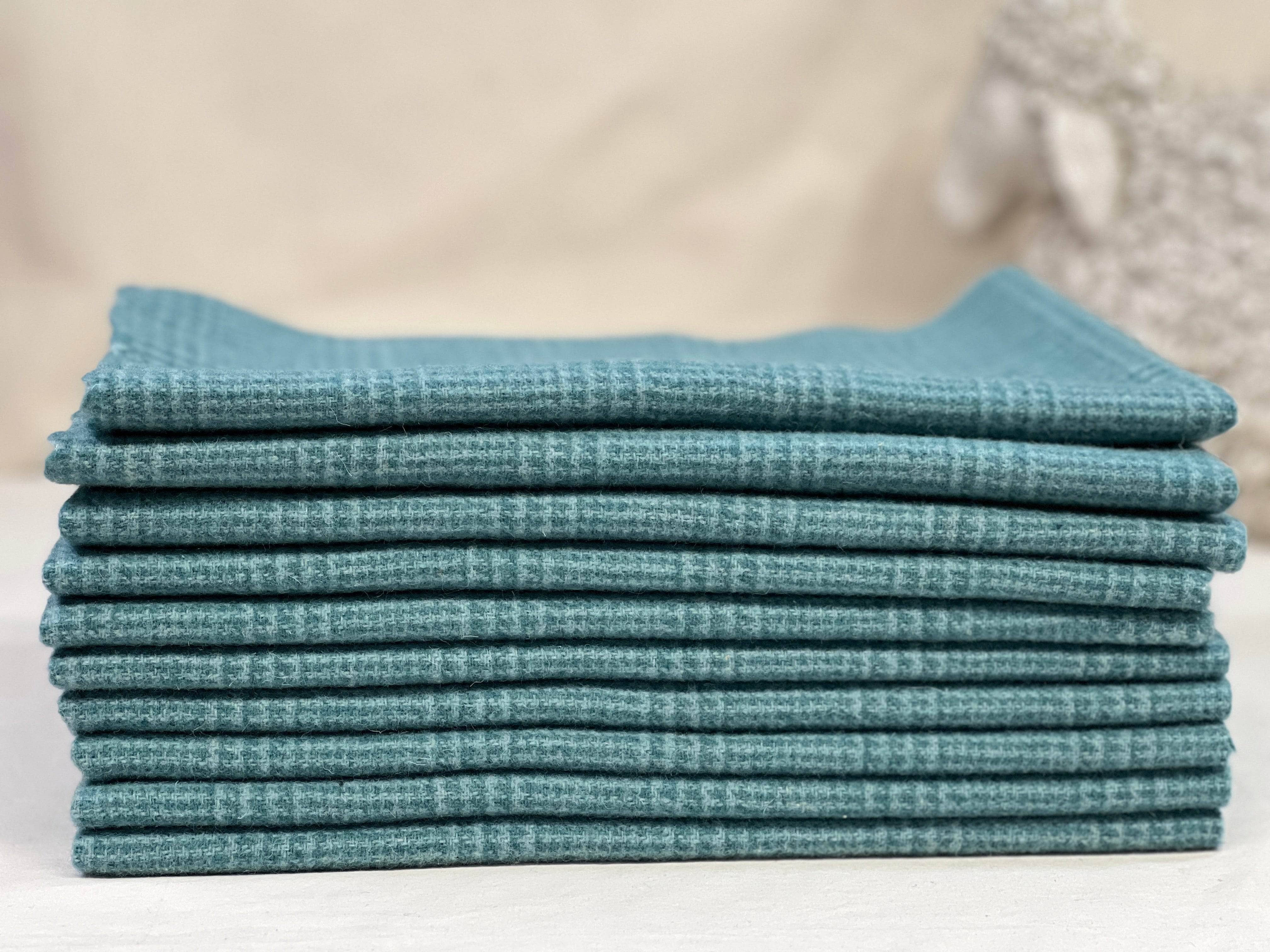 Wool $14 Wool Cloth Swatch - Teal Tartan