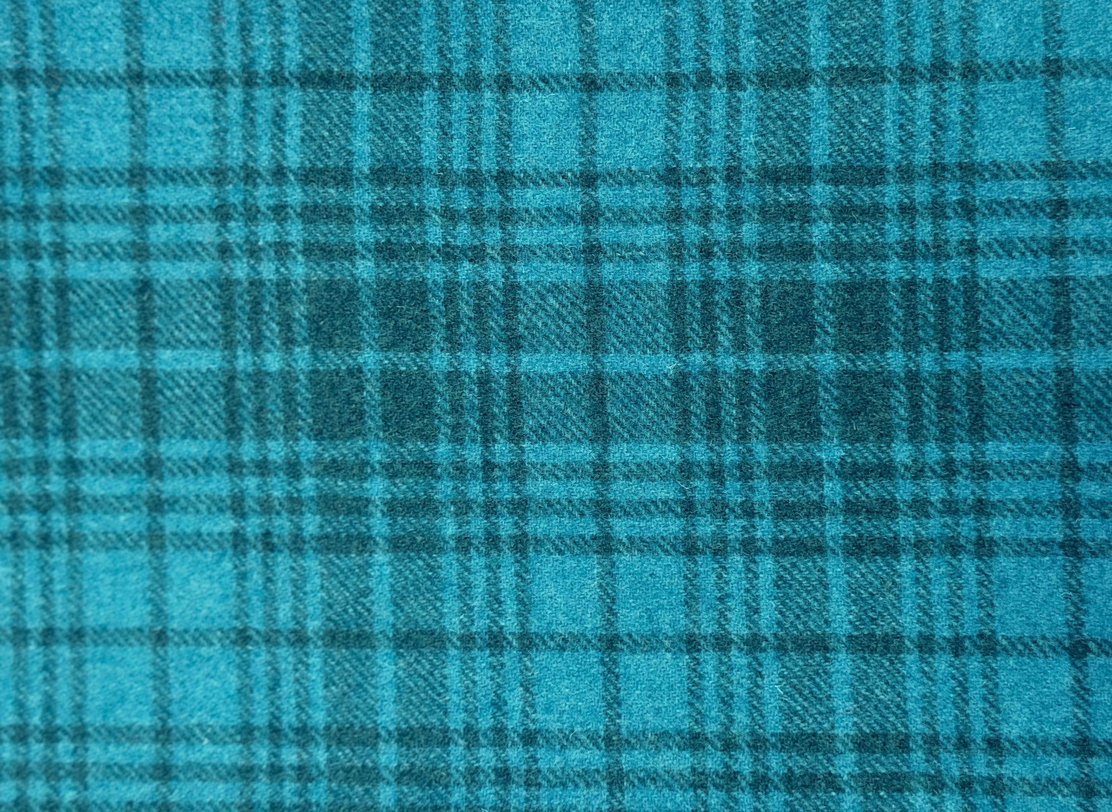 update alt-text with template $14 Wool Cloth Swatch - Teal Tartan-Wool-Deanne Fitzpatrick Studio-Rug Hooking Kit -Rug Hooking Pattern -Rug Hooking -Deanne Fitzpatrick Rug Hooking Studio -Is rug hooking the same as punch needle?