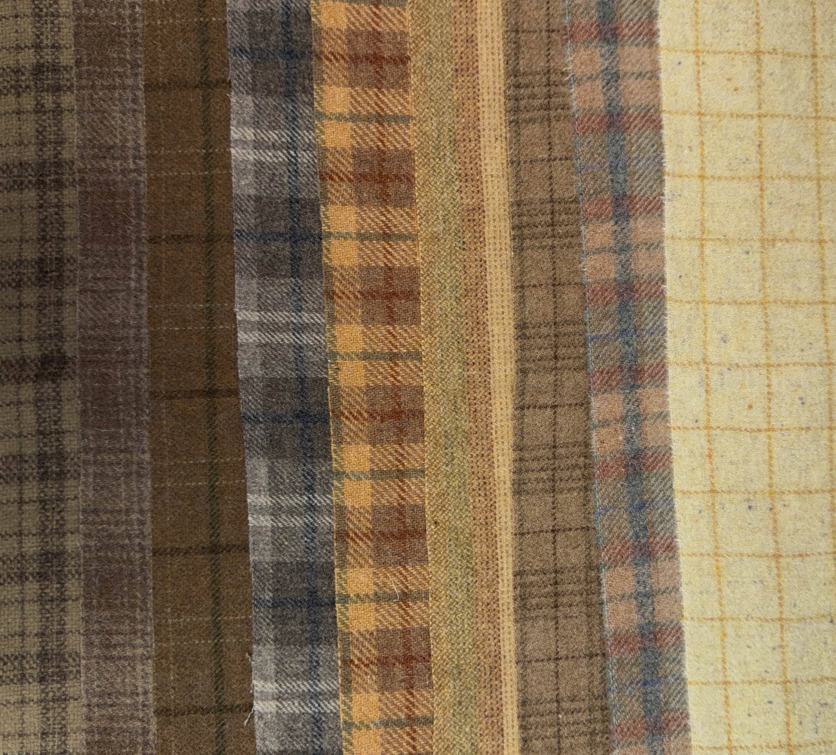 update alt-text with template $5 Hand-Dyed Wool Swatch - Shades of Brown-Wool-Deanne Fitzpatrick Studio-Rug Hooking Kit -Rug Hooking Pattern -Rug Hooking -Deanne Fitzpatrick Rug Hooking Studio -Is rug hooking the same as punch needle?