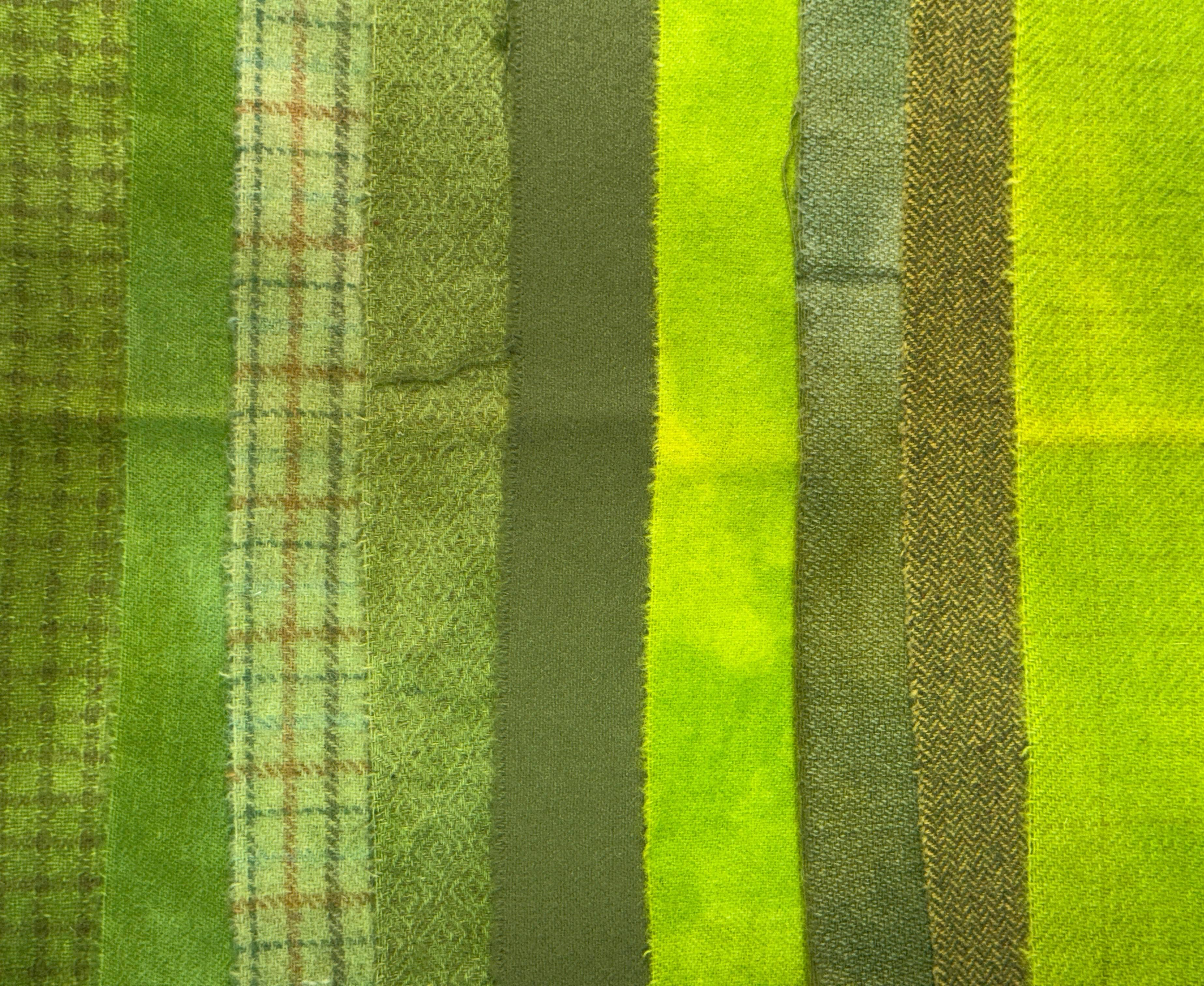 update alt-text with template $5 Hand-Dyed Wool Swatch - Shades of light green-Wool-Deanne Fitzpatrick Studio-Rug Hooking Kit -Rug Hooking Pattern -Rug Hooking -Deanne Fitzpatrick Rug Hooking Studio -Is rug hooking the same as punch needle?