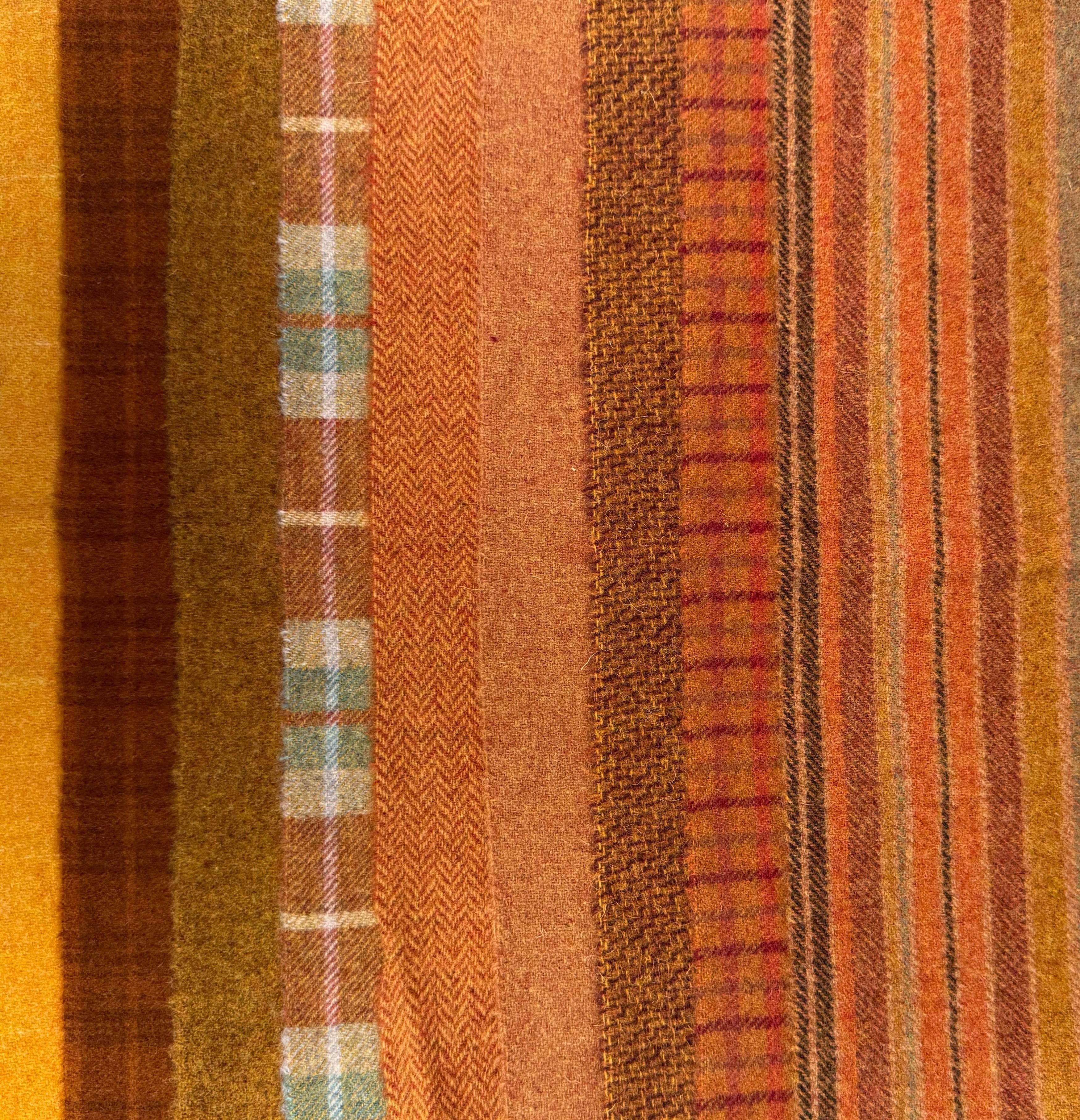 update alt-text with template $5 Hand-Dyed Wool Swatch - Shades of Orange-Wool-Deanne Fitzpatrick Studio-Rug Hooking Kit -Rug Hooking Pattern -Rug Hooking -Deanne Fitzpatrick Rug Hooking Studio -Is rug hooking the same as punch needle?