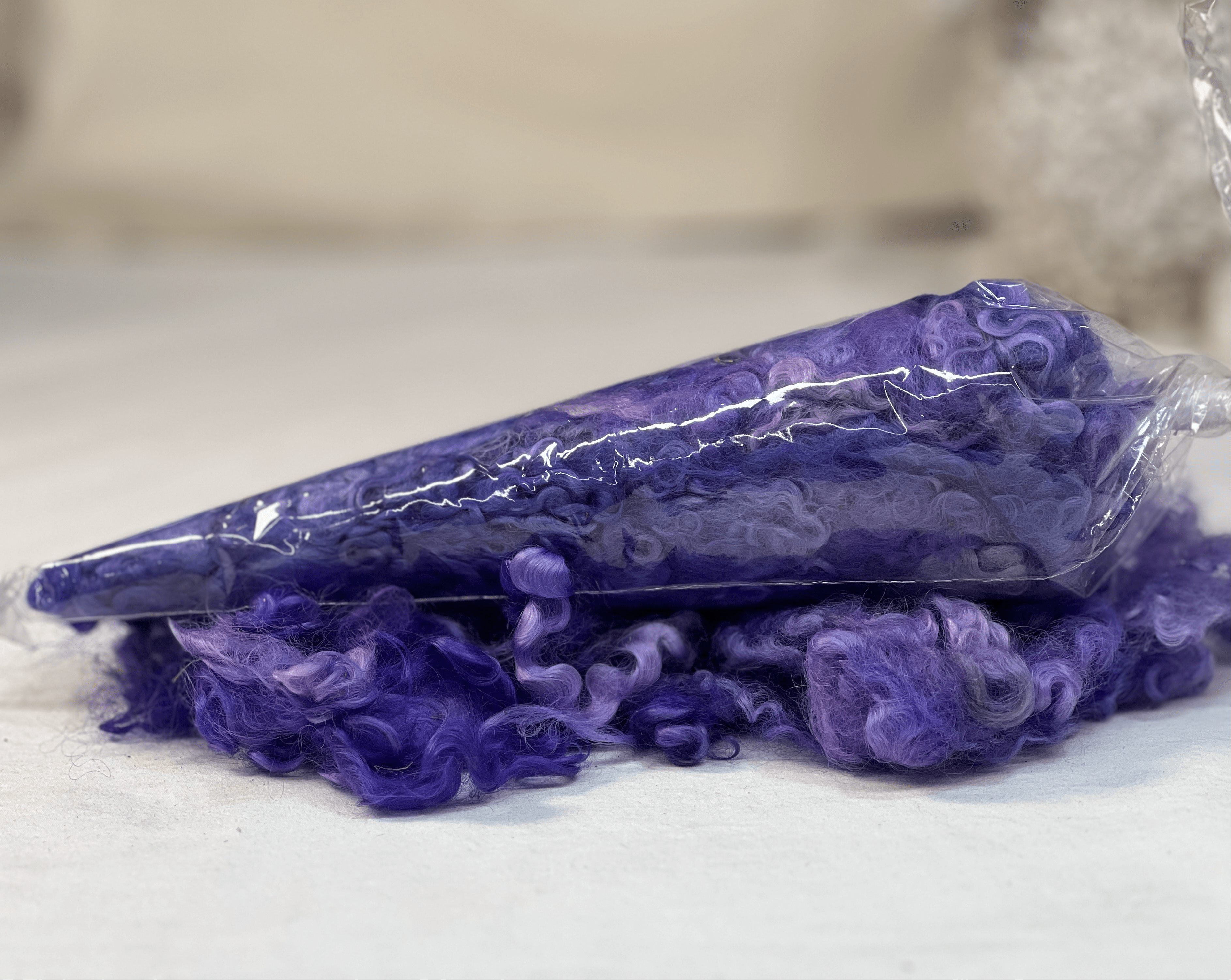 update alt-text with template Blue Violet - Studio Hand Dyed Fleece Cone-Wool-vendor-unknown-Rug Hooking Kit -Rug Hooking Pattern -Rug Hooking -Deanne Fitzpatrick Rug Hooking Studio -Is rug hooking the same as punch needle?