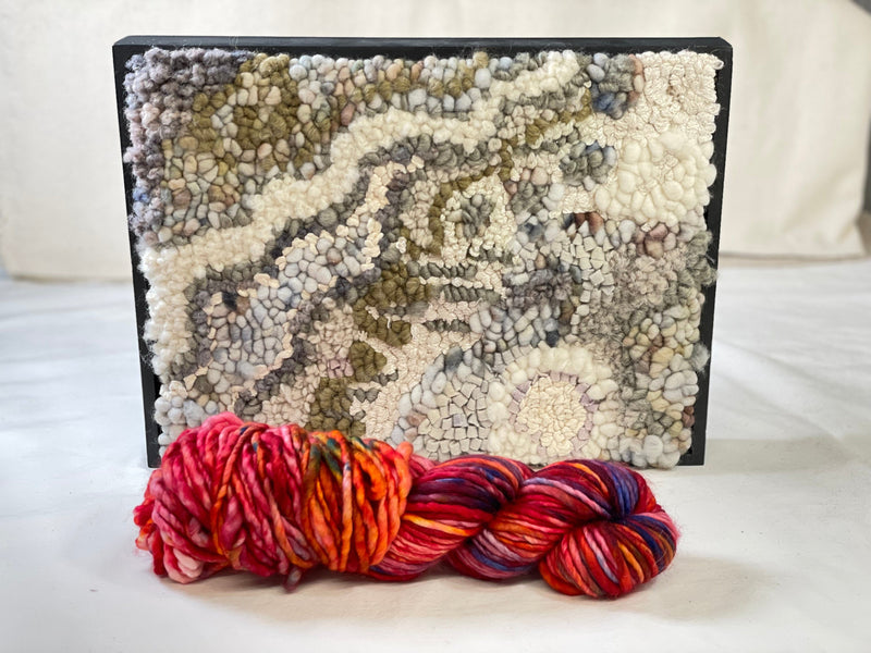 update alt-text with template Hand-Dyed Studio Yarn - Window Pane Red-Wool-vendor-unknown-Rug Hooking Kit -Rug Hooking Pattern -Rug Hooking -Deanne Fitzpatrick Rug Hooking Studio -Is rug hooking the same as punch needle?