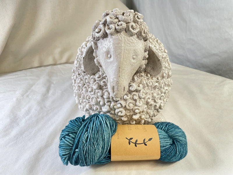 update alt-text with template Lichen and Lace - Superwash Merino - Teal Tide-Wool-vendor-unknown-Rug Hooking Kit -Rug Hooking Pattern -Rug Hooking -Deanne Fitzpatrick Rug Hooking Studio -Is rug hooking the same as punch needle?
