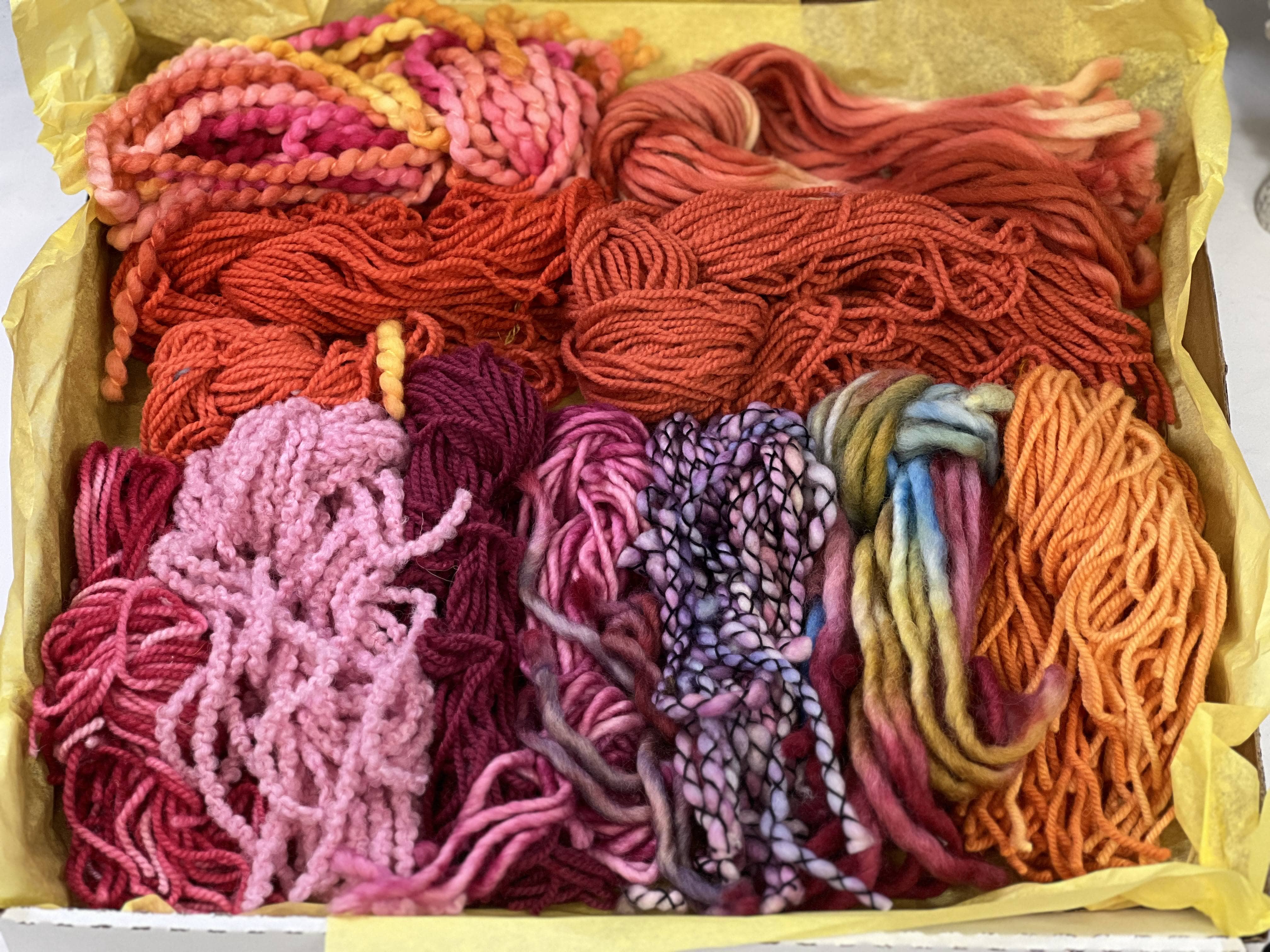 Wool Pizza Box Of Yarn - Forever In Bloom