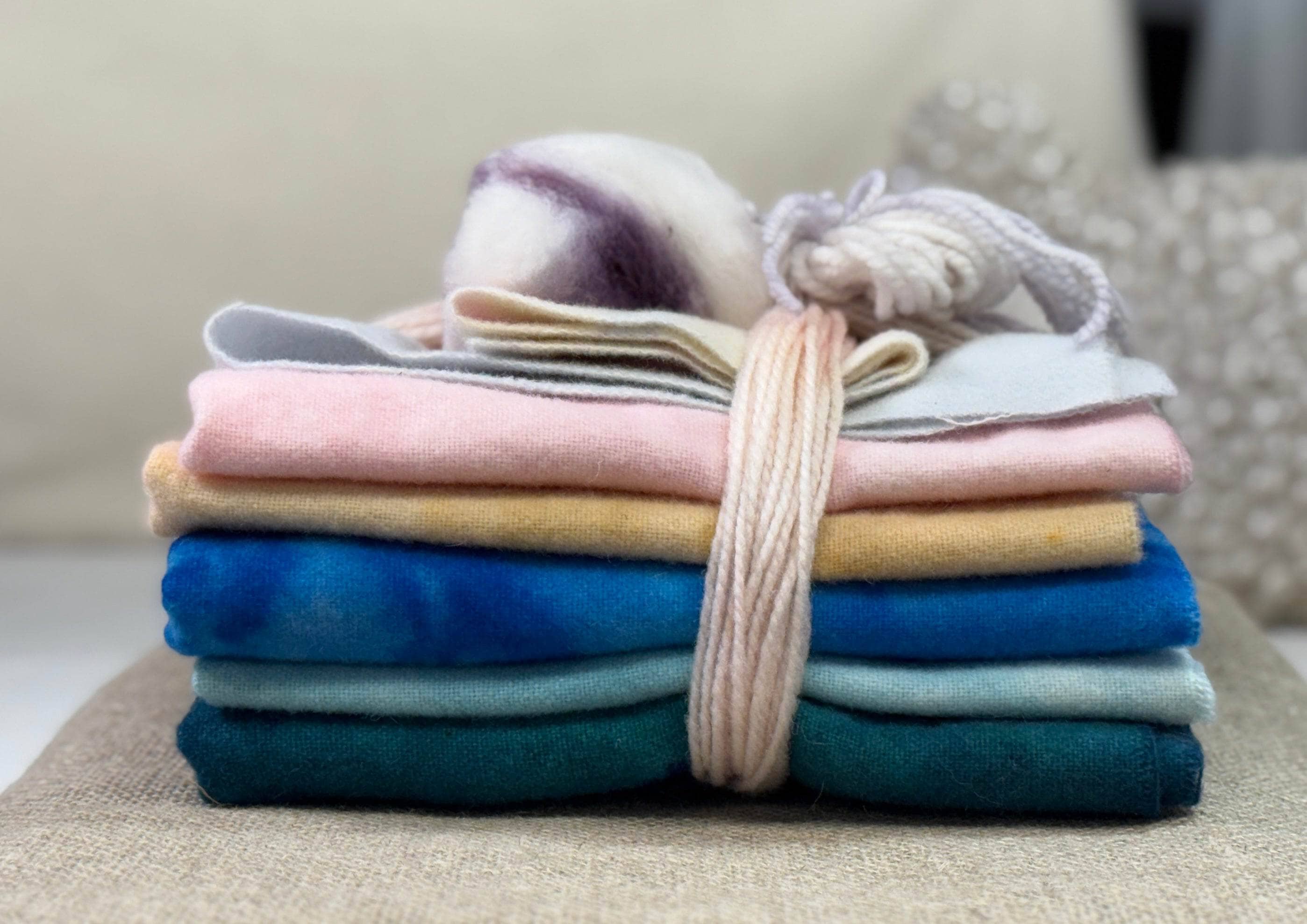 update alt-text with template Wool Bundle - Starfish and Seashells-Wool-Deanne Fitzpatrick Rug Hooking Studio-Rug Hooking Kit -Rug Hooking Pattern -Rug Hooking -Deanne Fitzpatrick Rug Hooking Studio -Is rug hooking the same as punch needle?