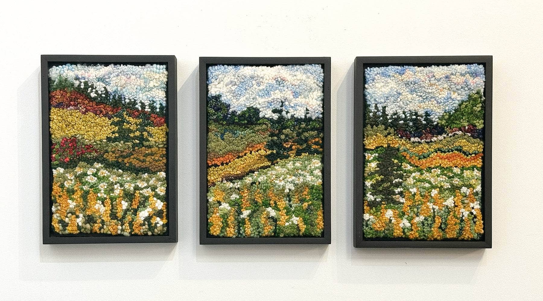 update alt-text with template Fibre Art Festival Workshop ~ The Golden Season: Goldenrod and Spruce Landscape In-Person Workshop, October 18, 2025-Workshops-Deanne Fitzpatrick Rug Hooking Studio-Rug Hooking Kit -Rug Hooking Pattern -Rug Hooking -Deanne Fitzpatrick Rug Hooking Studio -Is rug hooking the same as punch needle?