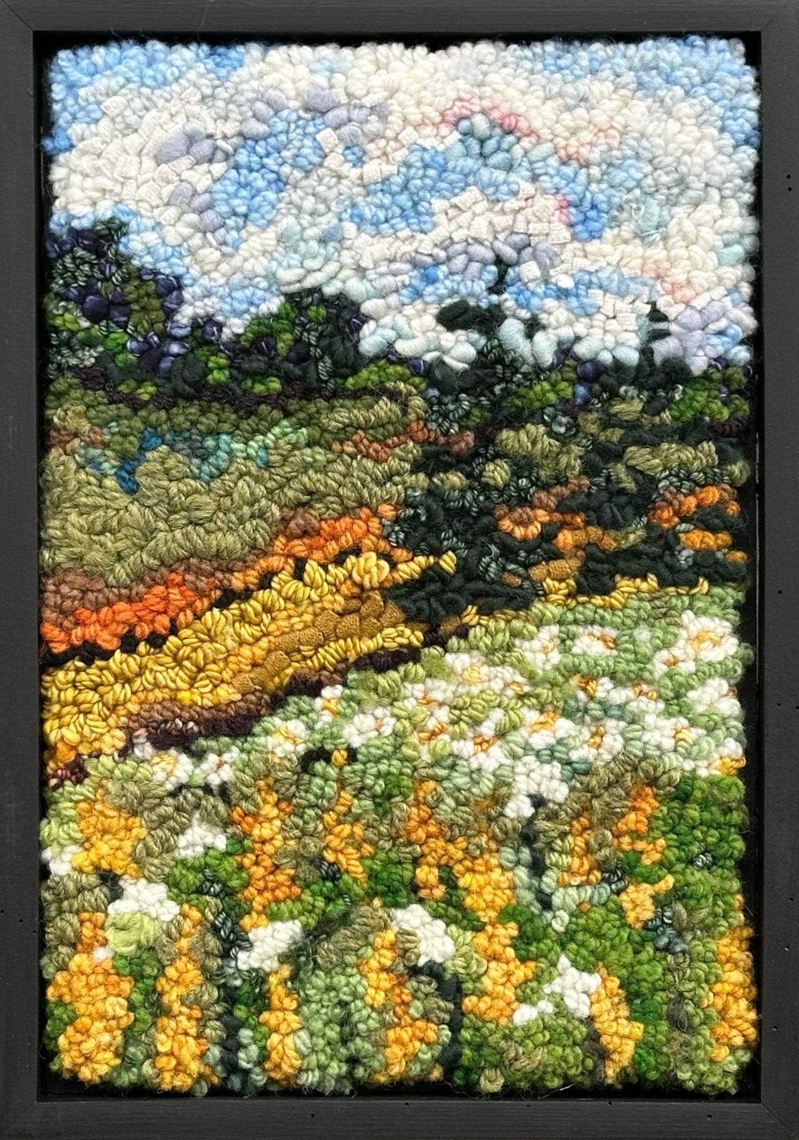 update alt-text with template Fibre Art Festival Workshop ~ The Golden Season: Goldenrod and Spruce Landscape In-Person Workshop, October 18, 2025-Workshops-Deanne Fitzpatrick Rug Hooking Studio-Rug Hooking Kit -Rug Hooking Pattern -Rug Hooking -Deanne Fitzpatrick Rug Hooking Studio -Is rug hooking the same as punch needle?