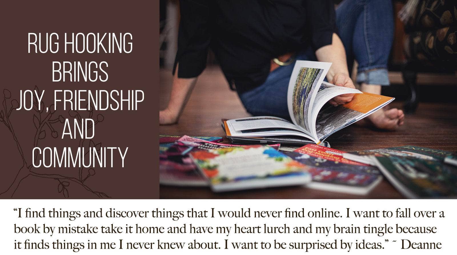 update alt-text with template Three Days in May: In Studio Workshop with Deanne: May 27-29, 2026-Workshops-Deanne Fitzpatrick Rug Hooking Studio-Rug Hooking Kit -Rug Hooking Pattern -Rug Hooking -Deanne Fitzpatrick Rug Hooking Studio -Is rug hooking the same as punch needle?