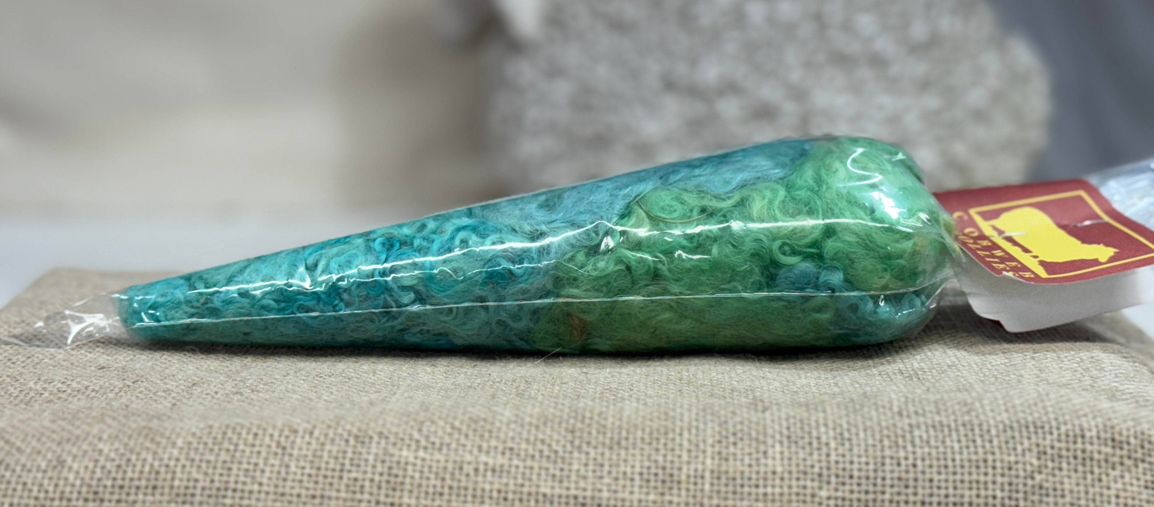 update alt-text with template Beach Glass - Studio Hand Dyed Fleece Cone-Yarn-vendor-unknown-Rug Hooking Kit -Rug Hooking Pattern -Rug Hooking -Deanne Fitzpatrick Rug Hooking Studio -Is rug hooking the same as punch needle?