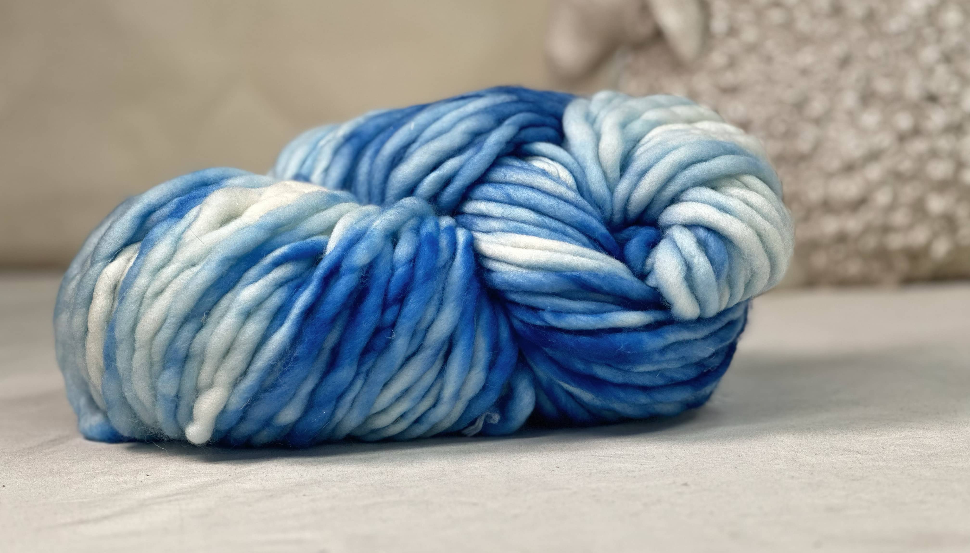 update alt-text with template Big Merino - Denim Sky-Yarn-Deanne Fitzpatrick Rug Hooking Studio-Rug Hooking Kit -Rug Hooking Pattern -Rug Hooking -Deanne Fitzpatrick Rug Hooking Studio -Is rug hooking the same as punch needle?