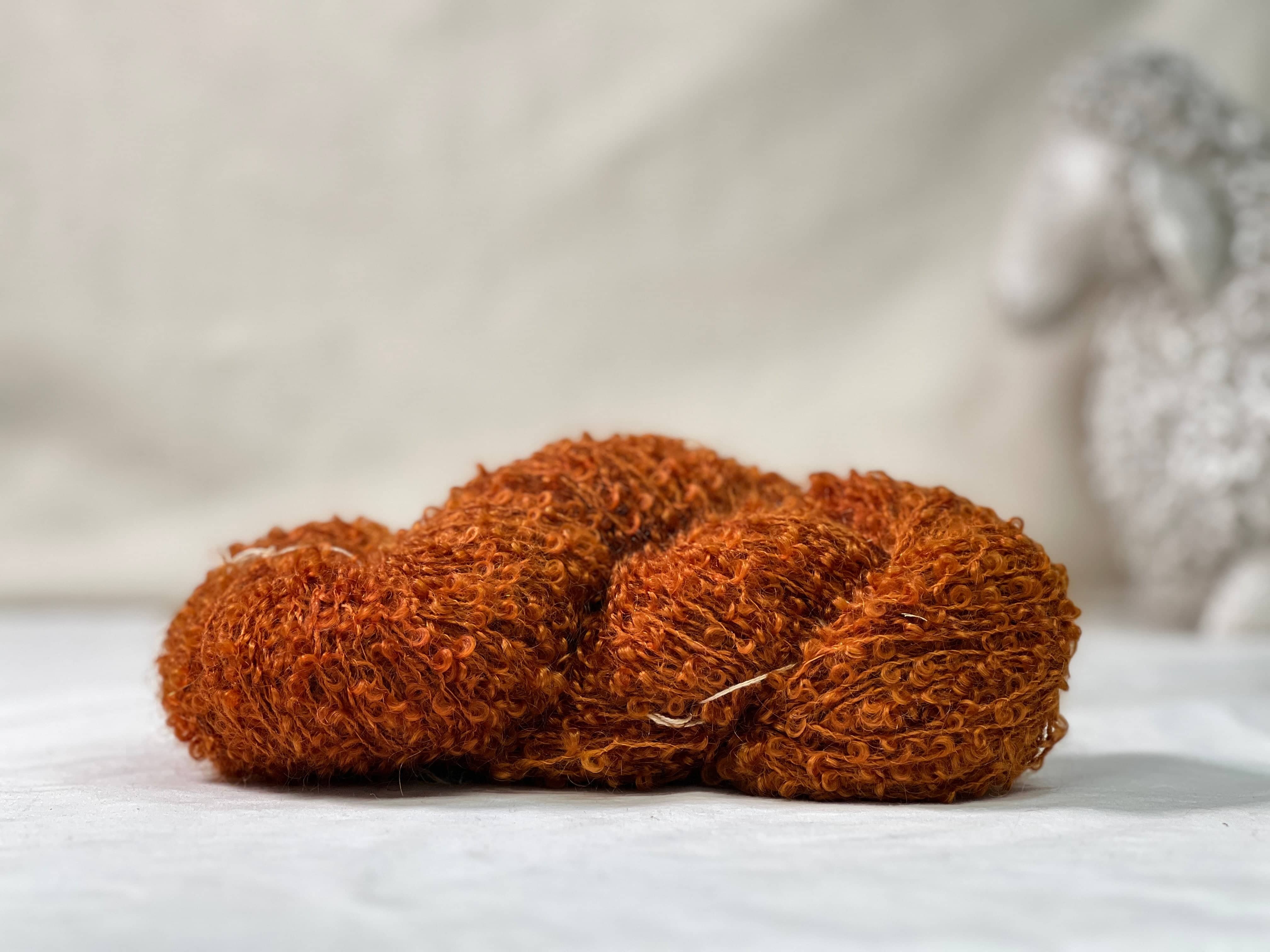 update alt-text with template Curly Locks - Pumpkin-Yarn-Deanne Fitzpatrick Rug Hooking Studio-Rug Hooking Kit -Rug Hooking Pattern -Rug Hooking -Deanne Fitzpatrick Rug Hooking Studio -Is rug hooking the same as punch needle?