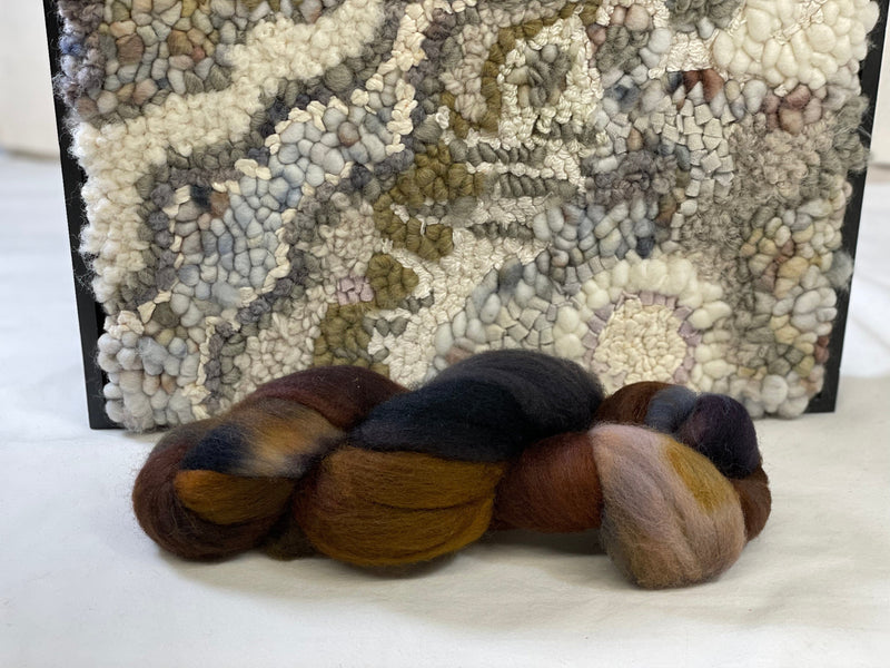 update alt-text with template Fleece Bundle - Earth-Yarn-Deanne Fitzpatrick Rug Hooking Studio-Rug Hooking Kit -Rug Hooking Pattern -Rug Hooking -Deanne Fitzpatrick Rug Hooking Studio -Is rug hooking the same as punch needle?