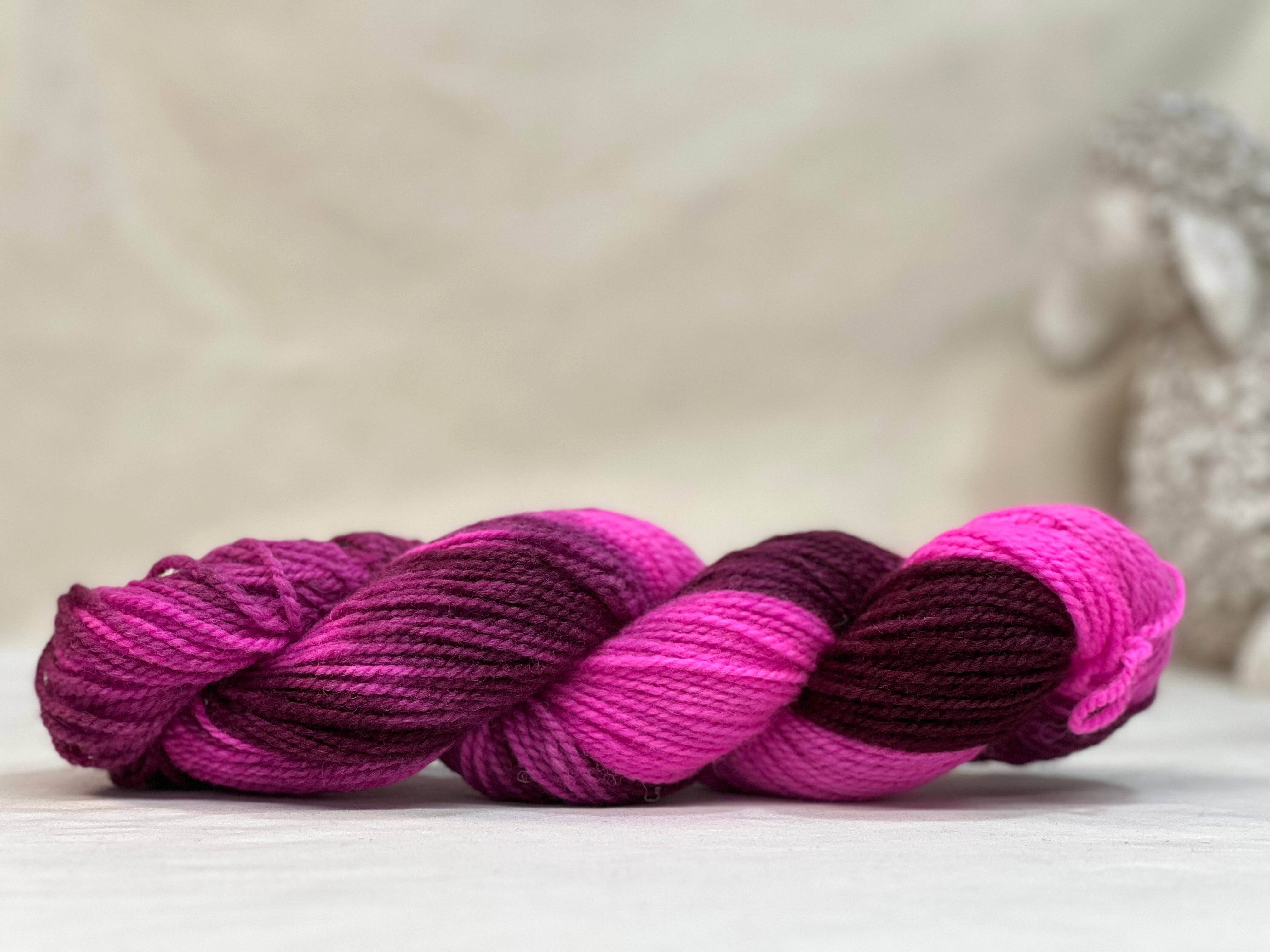 update alt-text with template Hand-dyed Studio 2-ply Yarn - Fuchsia Peony-Yarn-vendor-unknown-Rug Hooking Kit -Rug Hooking Pattern -Rug Hooking -Deanne Fitzpatrick Rug Hooking Studio -Is rug hooking the same as punch needle?
