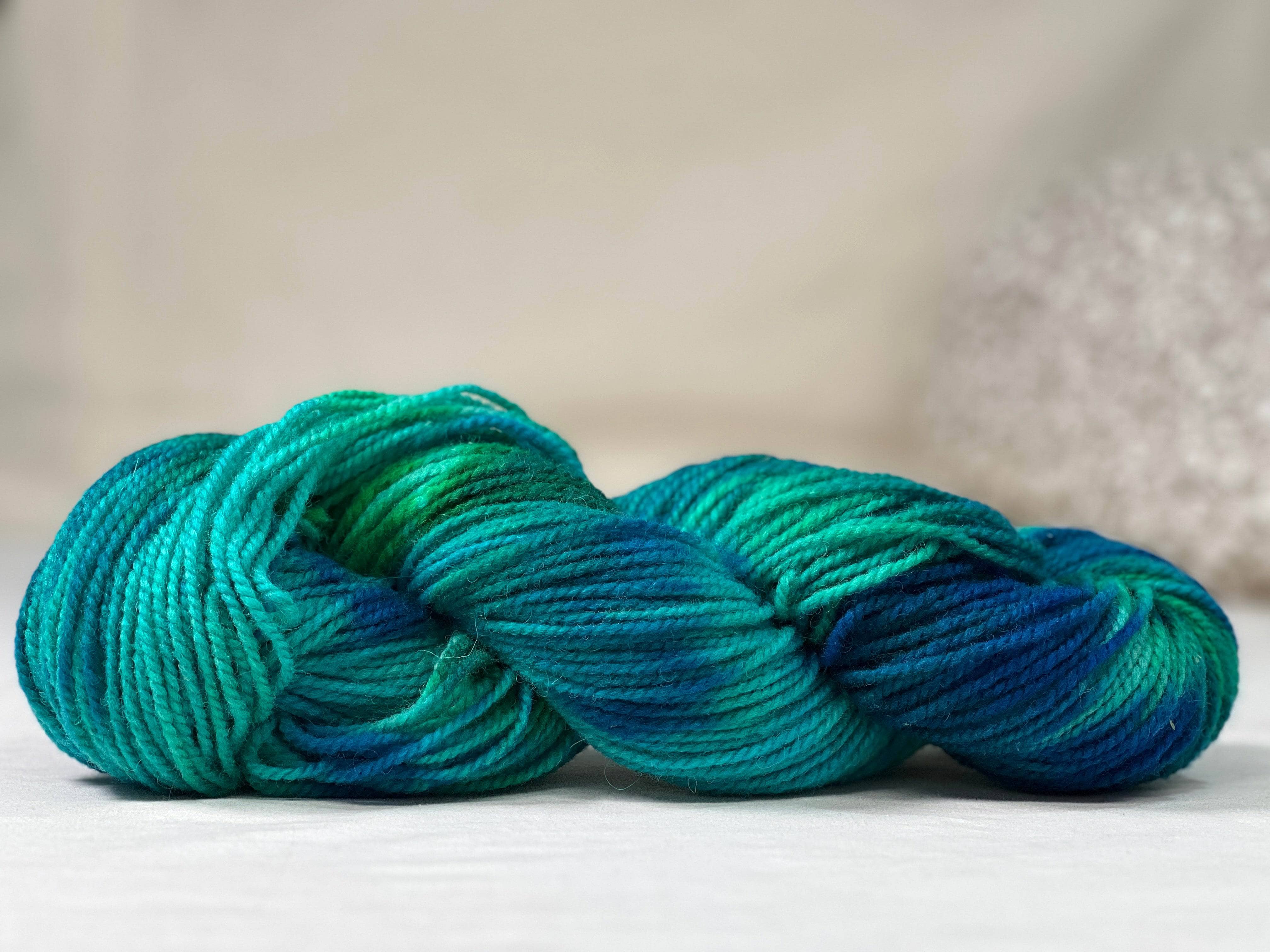 update alt-text with template Hand-dyed Studio Yarn - Sea Floor-Yarn-vendor-unknown-Rug Hooking Kit -Rug Hooking Pattern -Rug Hooking -Deanne Fitzpatrick Rug Hooking Studio -Is rug hooking the same as punch needle?