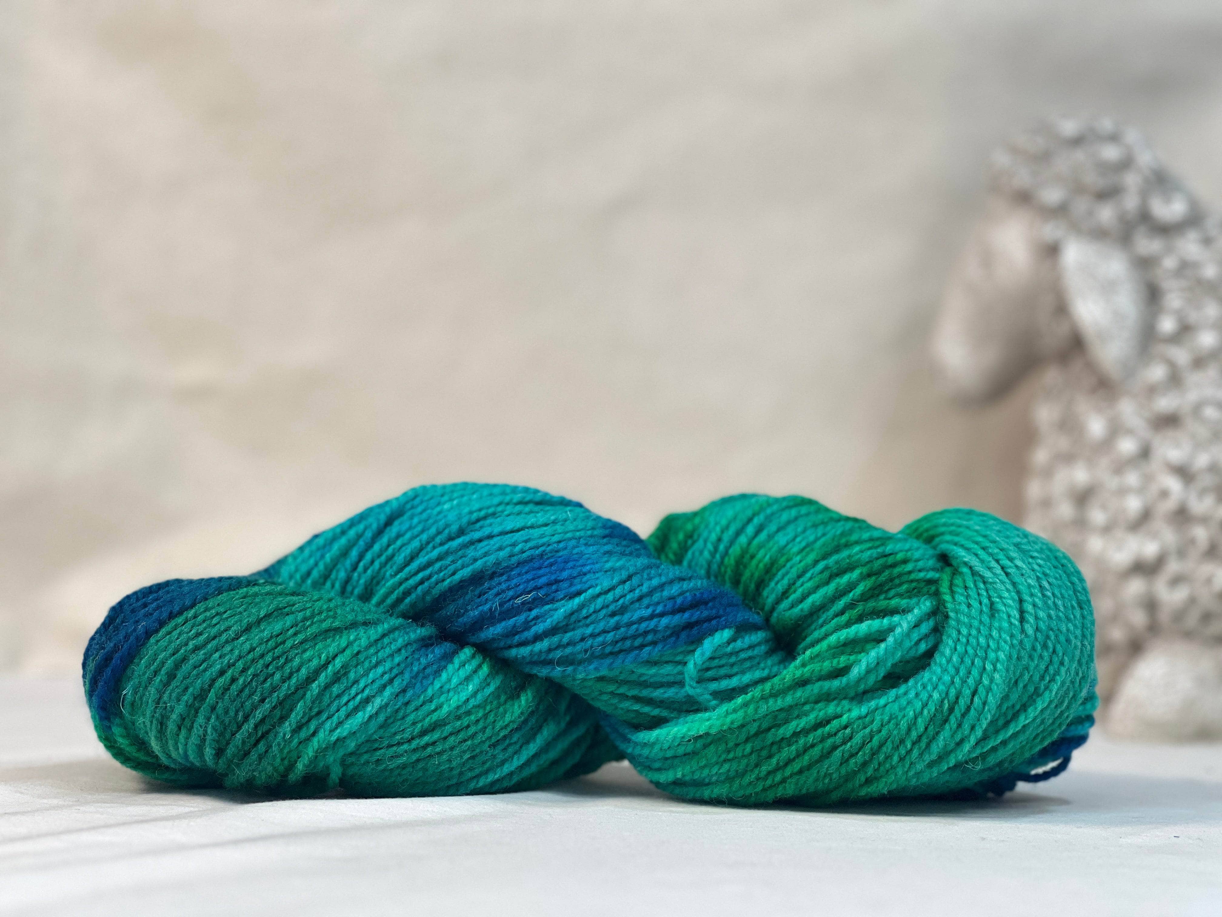 update alt-text with template Hand-dyed Studio Yarn - Sea Floor-Yarn-vendor-unknown-Rug Hooking Kit -Rug Hooking Pattern -Rug Hooking -Deanne Fitzpatrick Rug Hooking Studio -Is rug hooking the same as punch needle?