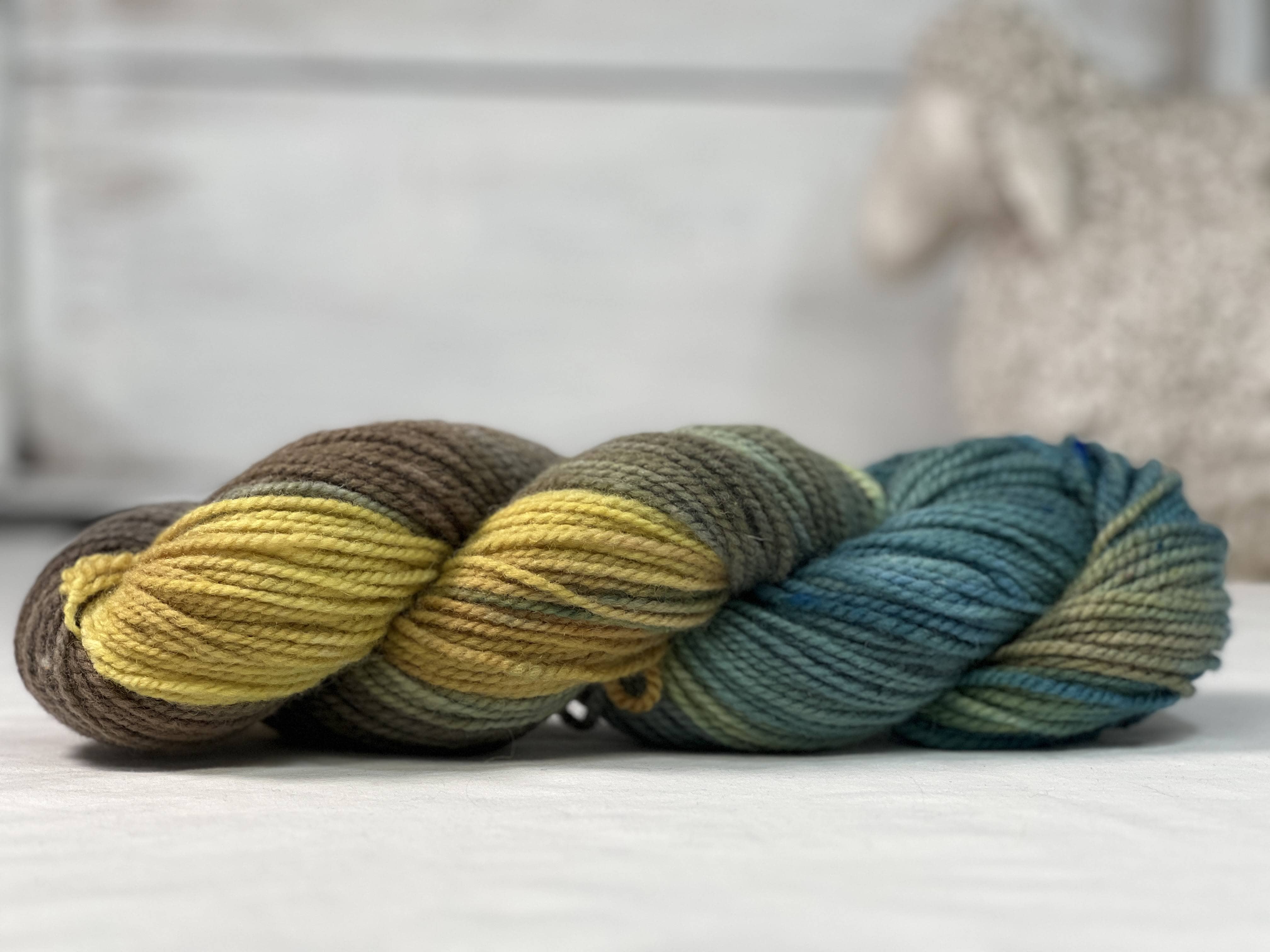 Yarn Hand-Dyed Yarn - Golden Moss 2 Ply