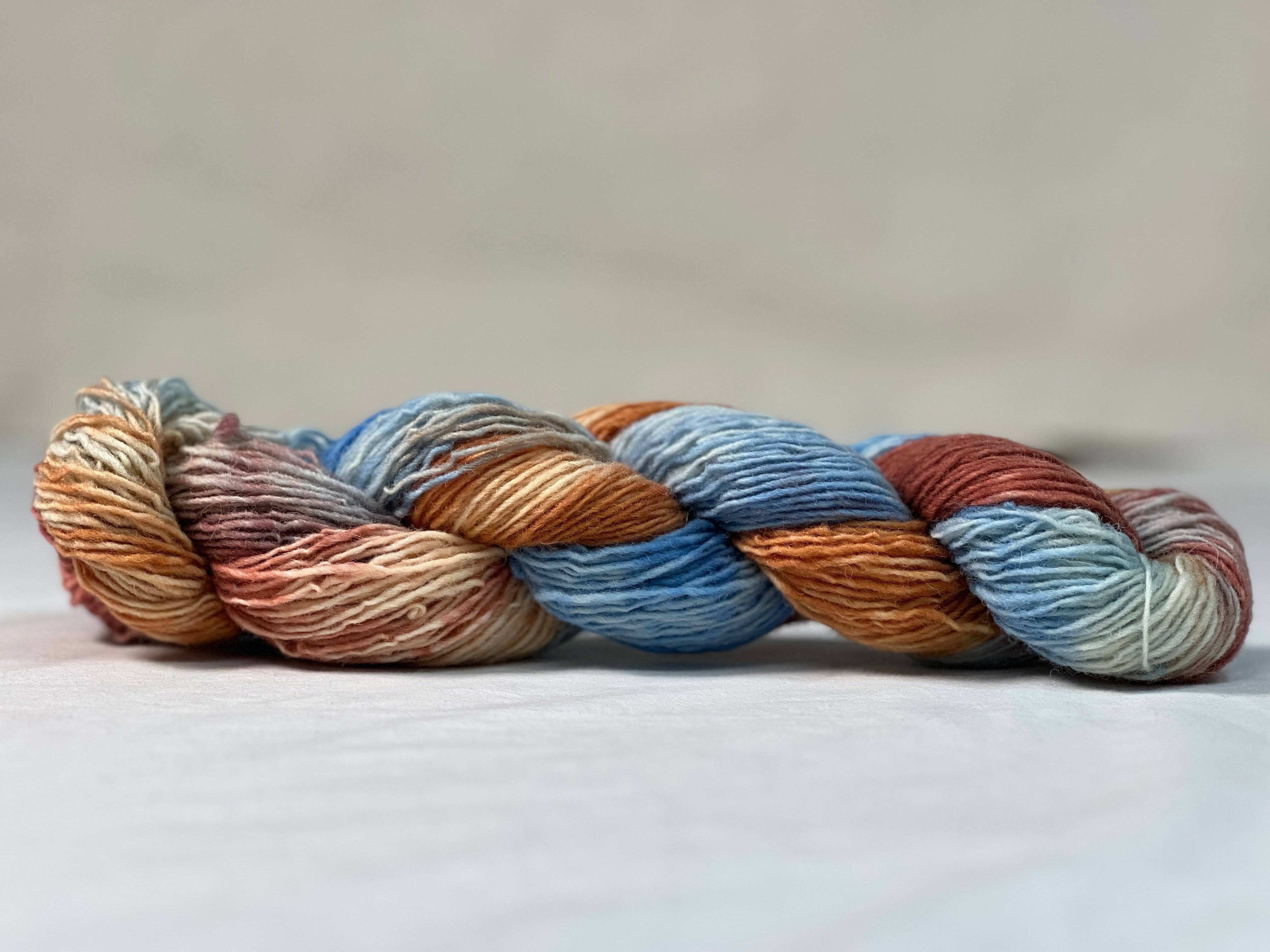 update alt-text with template Lichen and Lace - Rustic Heather Sport - Bluebell Beginnings-Yarn-vendor-unknown-Rug Hooking Kit -Rug Hooking Pattern -Rug Hooking -Deanne Fitzpatrick Rug Hooking Studio -Is rug hooking the same as punch needle?