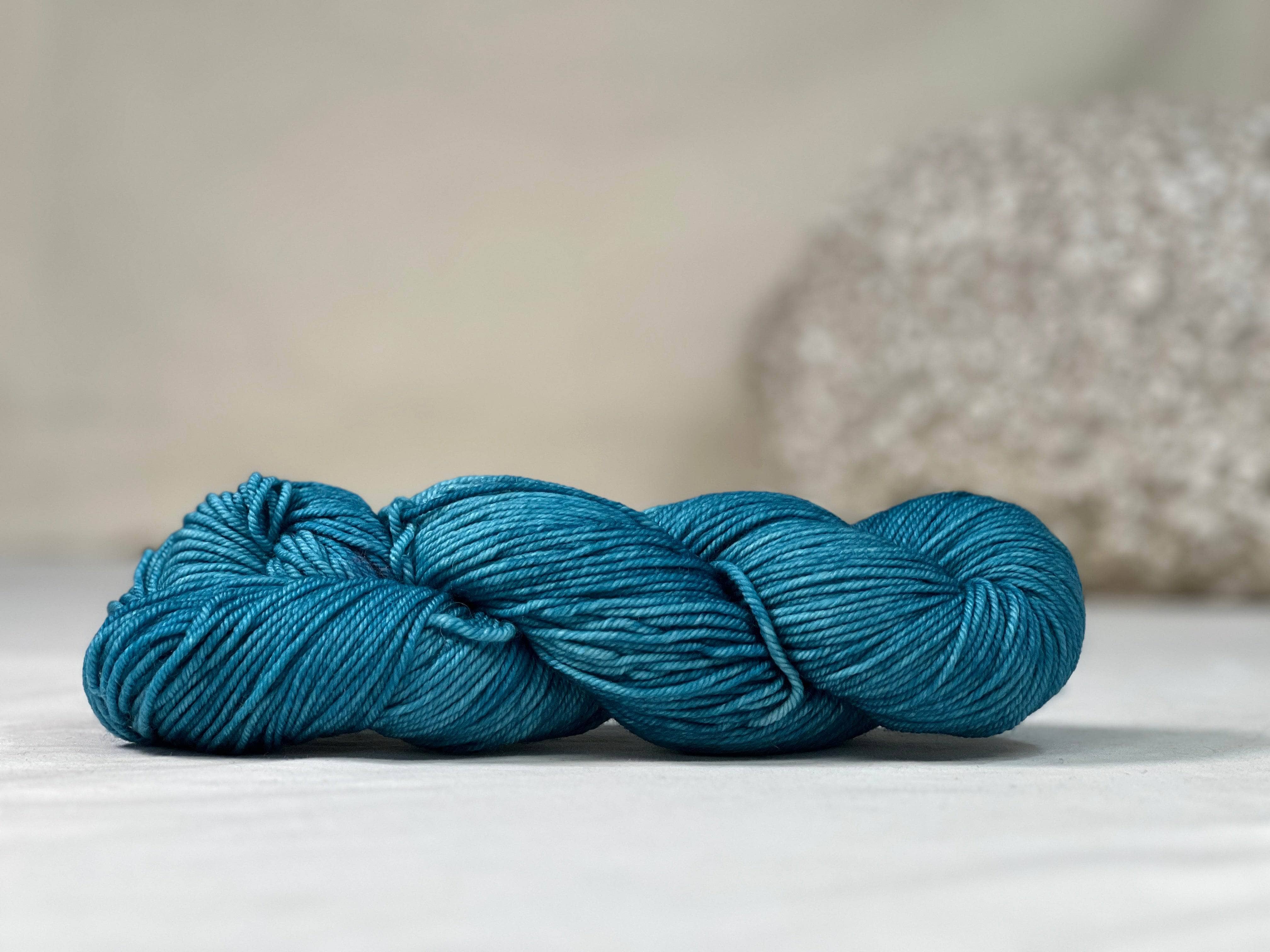 update alt-text with template Lichen and Lace - Superwash Merino Worsted - Teal Tide-Yarn-vendor-unknown-Rug Hooking Kit -Rug Hooking Pattern -Rug Hooking -Deanne Fitzpatrick Rug Hooking Studio -Is rug hooking the same as punch needle?