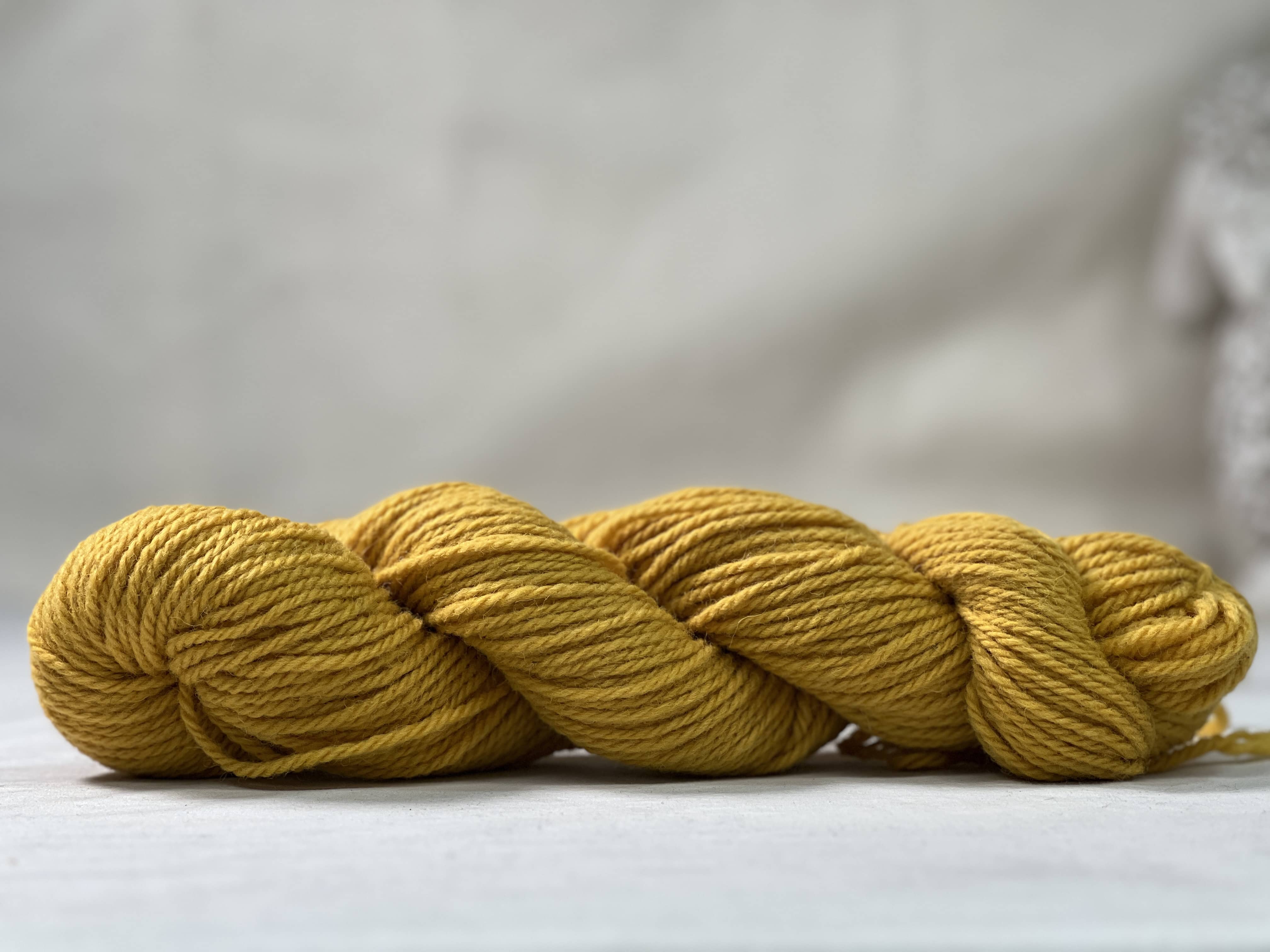 update alt-text with template Local Yarn 100% Wool 3Ply - Solid Gold-Yarn-Deanne Fitzpatrick Rug Hooking Studio-Rug Hooking Kit -Rug Hooking Pattern -Rug Hooking -Deanne Fitzpatrick Rug Hooking Studio -Is rug hooking the same as punch needle?
