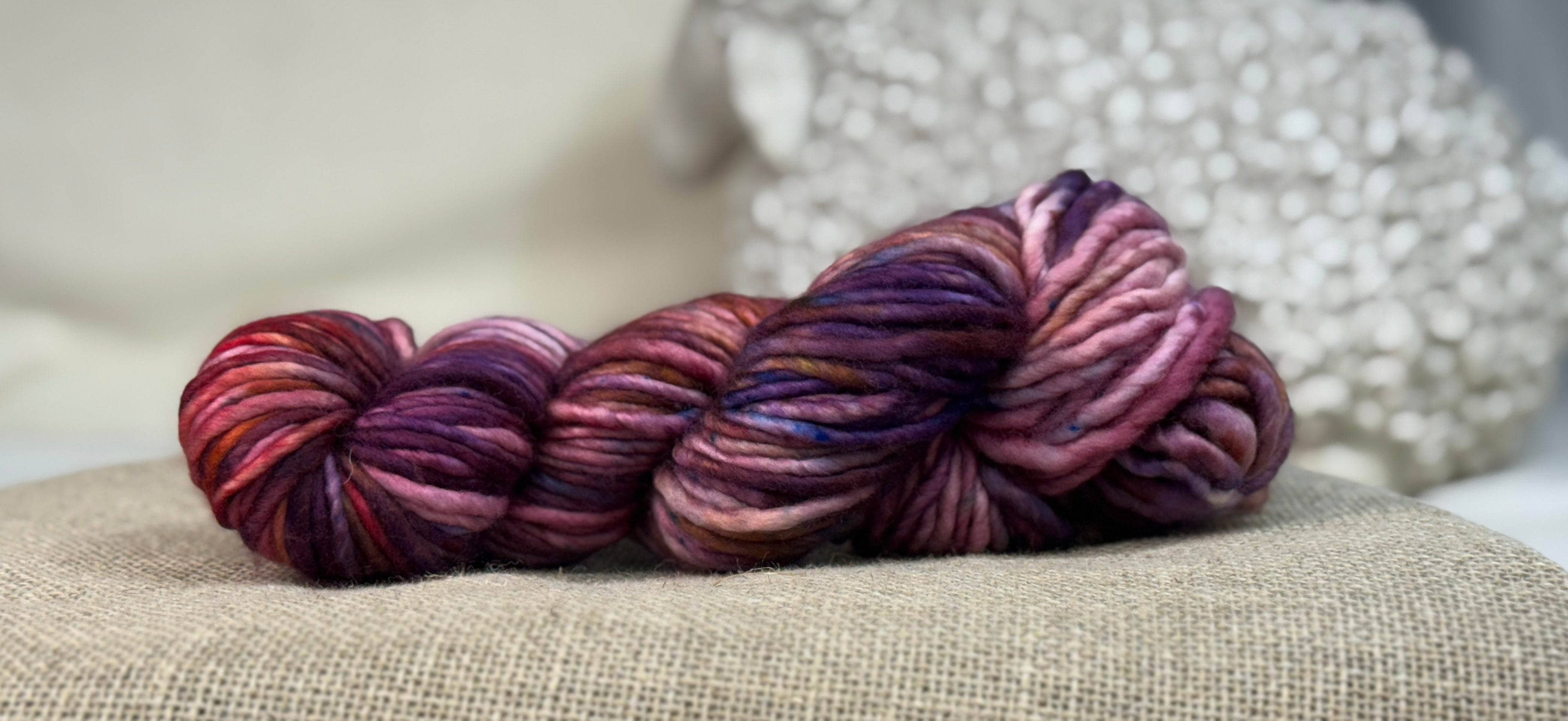 update alt-text with template River stream Hand-Dyed Studio Yarn - Window Pane Purple-Yarn-vendor-unknown-Rug Hooking Kit -Rug Hooking Pattern -Rug Hooking -Deanne Fitzpatrick Rug Hooking Studio -Is rug hooking the same as punch needle?