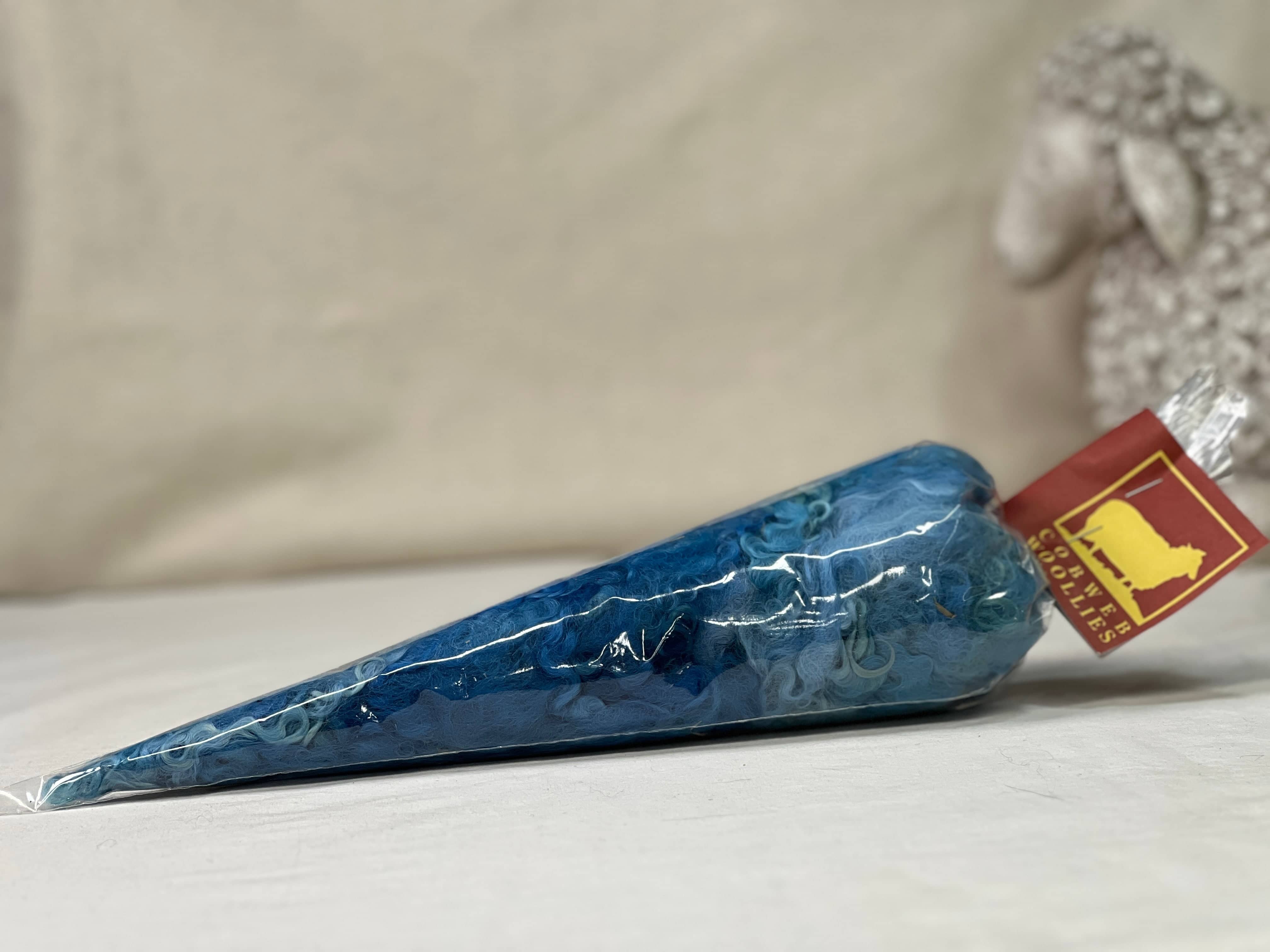 update alt-text with template Shades of Light Blue - Studio Hand Dyed Fleece Cone-Yarn-vendor-unknown-Rug Hooking Kit -Rug Hooking Pattern -Rug Hooking -Deanne Fitzpatrick Rug Hooking Studio -Is rug hooking the same as punch needle?