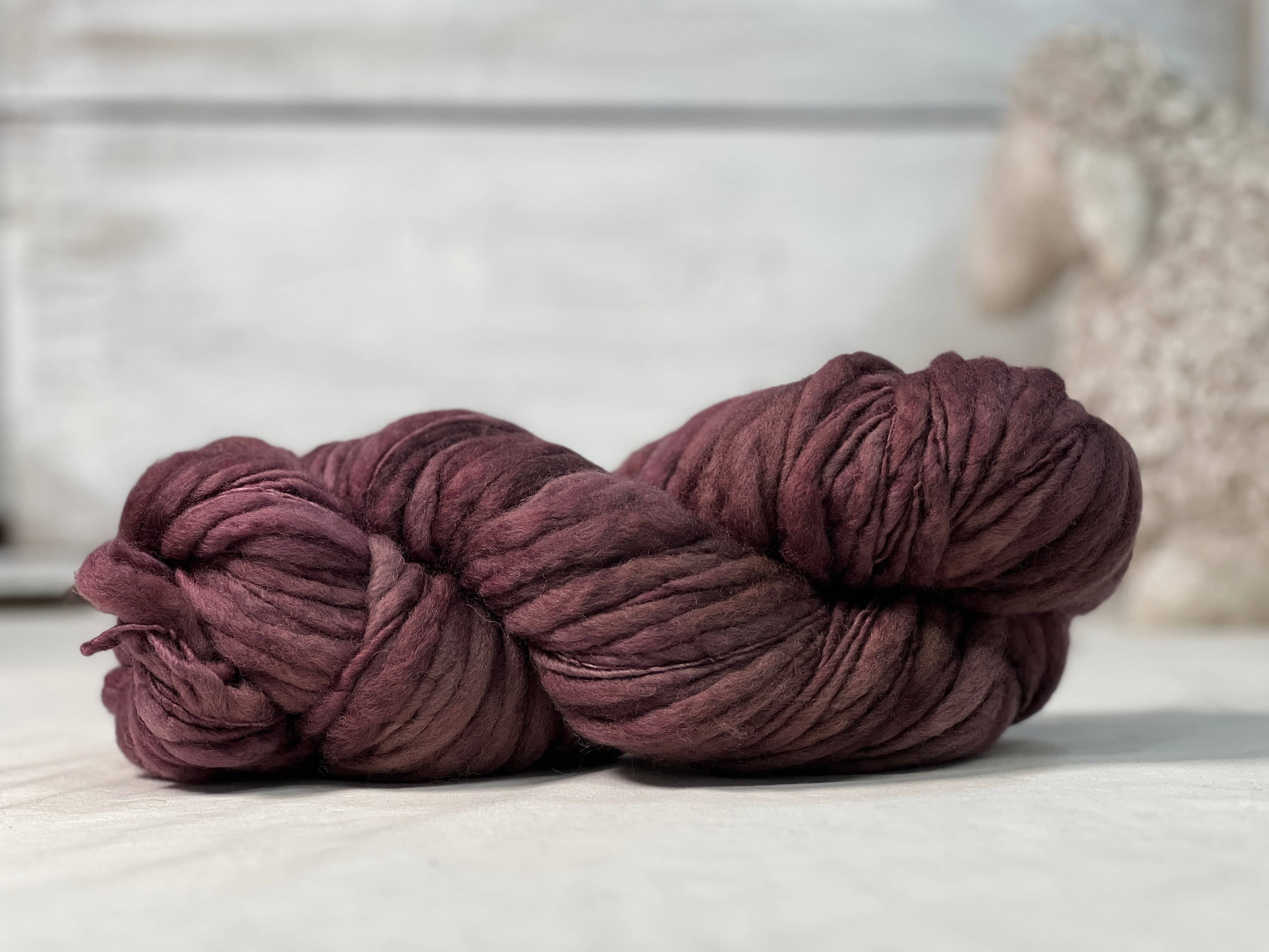 update alt-text with template Slubby Yarn - Plum-Yarn-Deanne Fitzpatrick Rug Hooking Studio-Rug Hooking Kit -Rug Hooking Pattern -Rug Hooking -Deanne Fitzpatrick Rug Hooking Studio -Is rug hooking the same as punch needle?