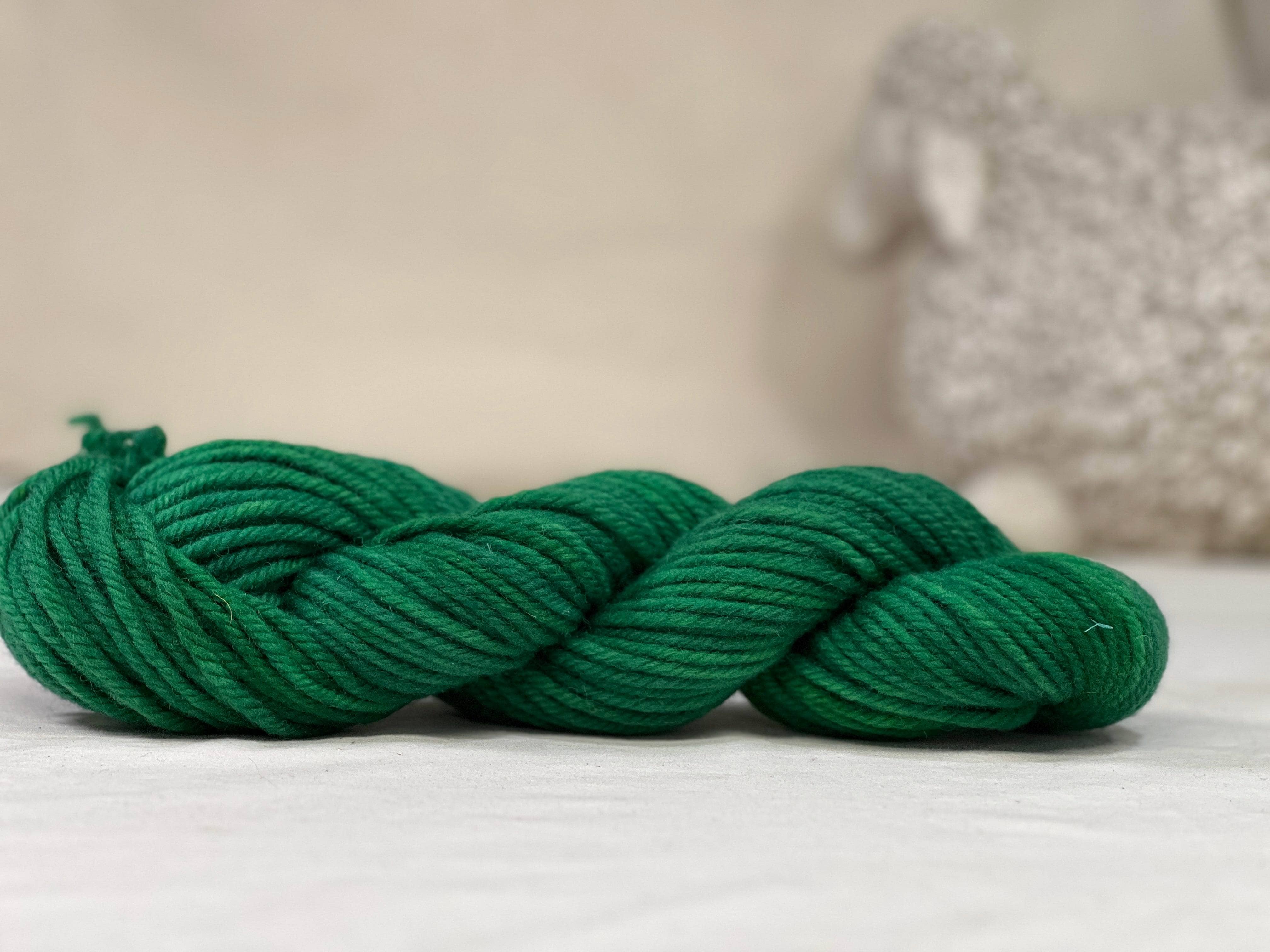 update alt-text with template Studio Dyed Yarn ~ CADMIUM GREEN 4 ply-Yarn-vendor-unknown-Rug Hooking Kit -Rug Hooking Pattern -Rug Hooking -Deanne Fitzpatrick Rug Hooking Studio -Is rug hooking the same as punch needle?