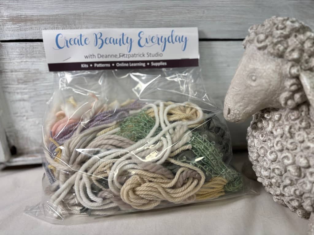 update alt-text with template Texture Pack - Peony Garden-Yarn-vendor-unknown-Rug Hooking Kit -Rug Hooking Pattern -Rug Hooking -Deanne Fitzpatrick Rug Hooking Studio -Is rug hooking the same as punch needle?