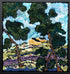 update alt-text with template Yellow house beyond the valley 15” x 14.5” Framed-Deanne Fitzpatrick Rug Hooking Studio-Rug Hooking Kit -Rug Hooking Pattern -Rug Hooking -Deanne Fitzpatrick Rug Hooking Studio -Is rug hooking the same as punch needle?