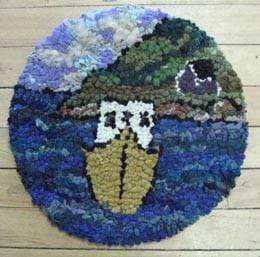 update alt-text with template Cape Islander Chairpad 13 by 13" round - Pattern or Kit-vendor-unknown-Rug Hooking Kit -Rug Hooking Pattern -Rug Hooking -Deanne Fitzpatrick Rug Hooking Studio -Is rug hooking the same as punch needle?