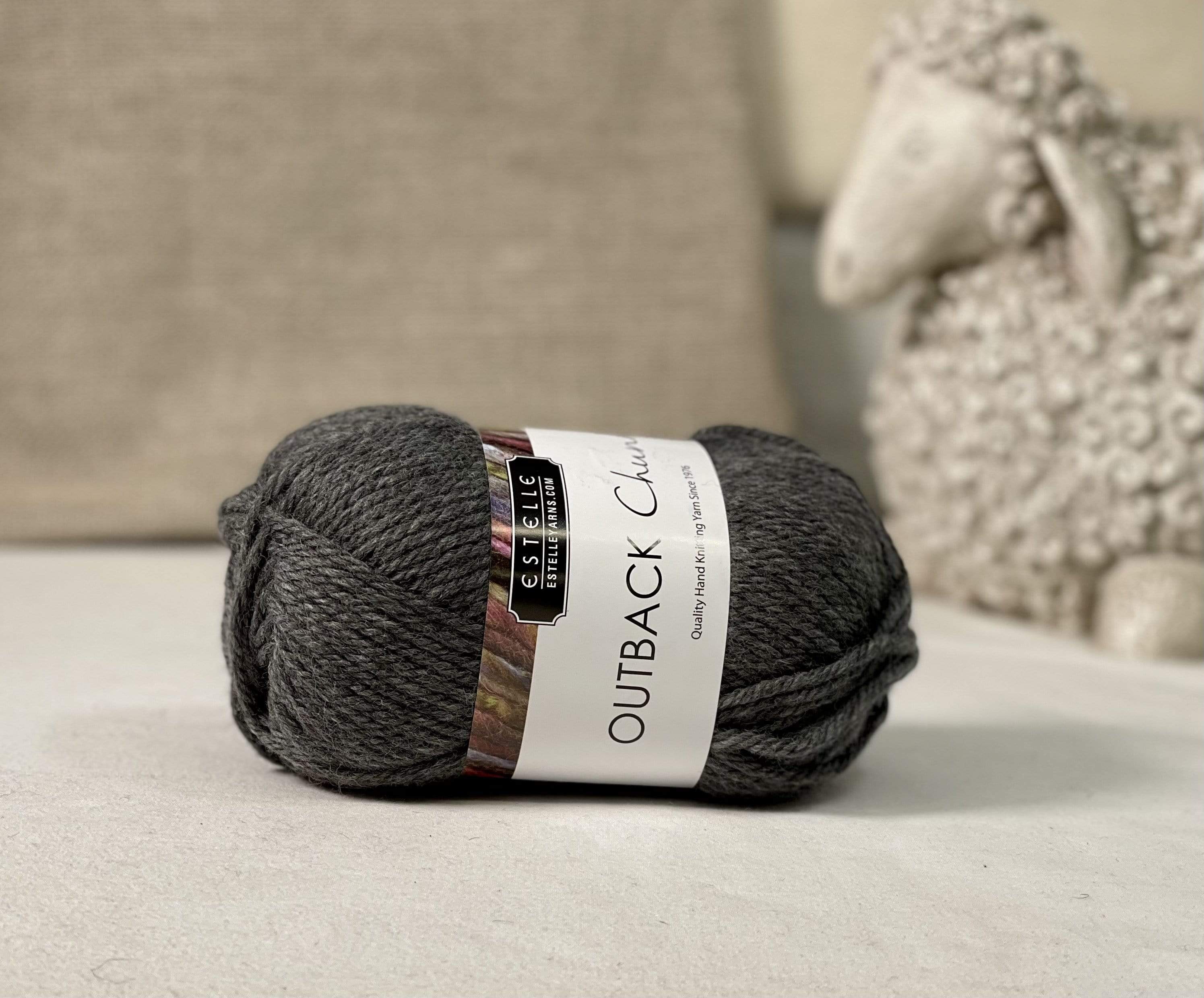 update alt-text with template Estelle Outback Chunky Yarn - 02 Charcoal Heather-Deanne Fitzpatrick Rug Hooking Studio-Rug Hooking Kit -Rug Hooking Pattern -Rug Hooking -Deanne Fitzpatrick Rug Hooking Studio -Is rug hooking the same as punch needle?