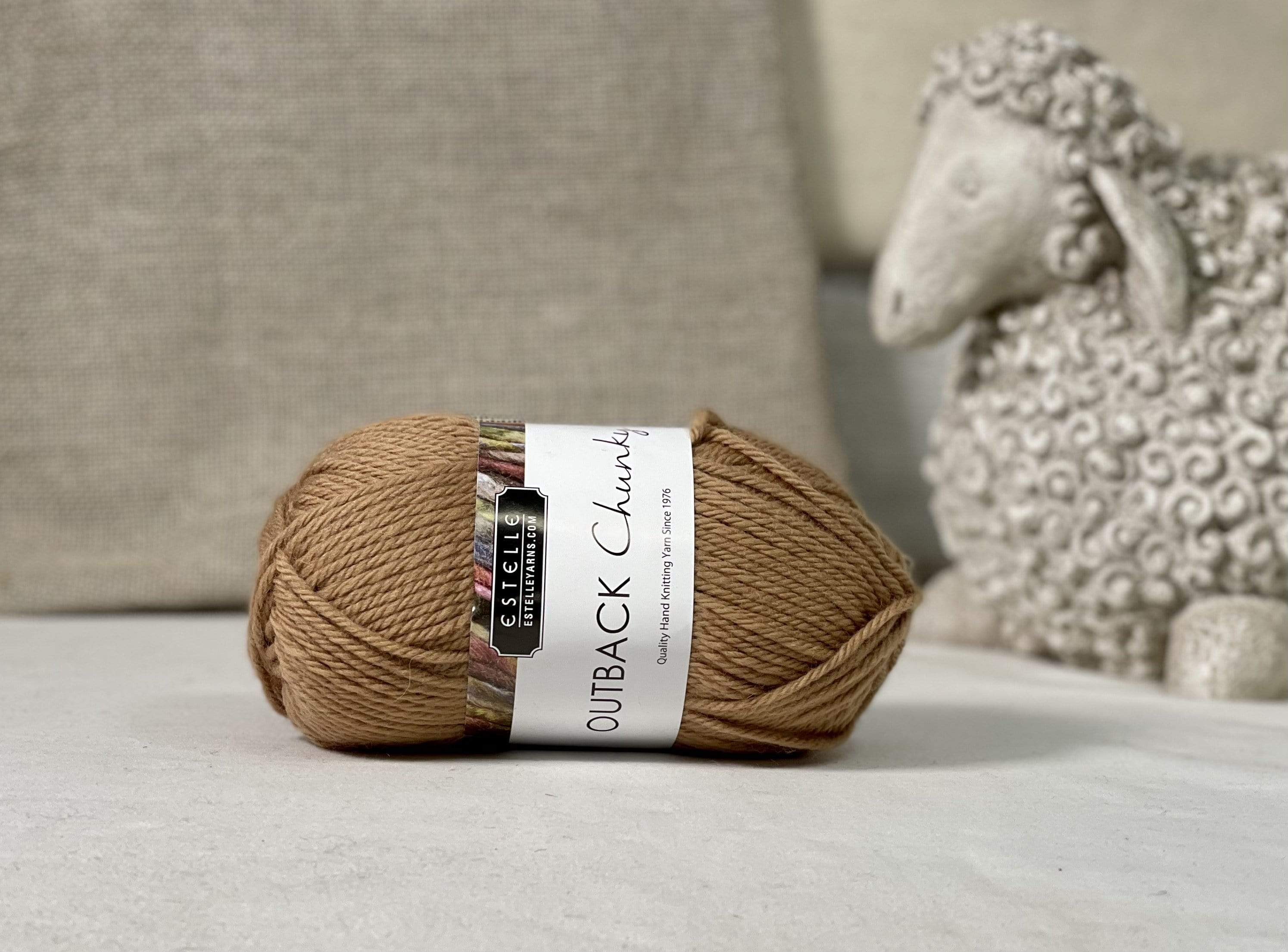 update alt-text with template Estelle Outback Chunky Yarn - 05 Sand-Deanne Fitzpatrick Rug Hooking Studio-Rug Hooking Kit -Rug Hooking Pattern -Rug Hooking -Deanne Fitzpatrick Rug Hooking Studio -Is rug hooking the same as punch needle?