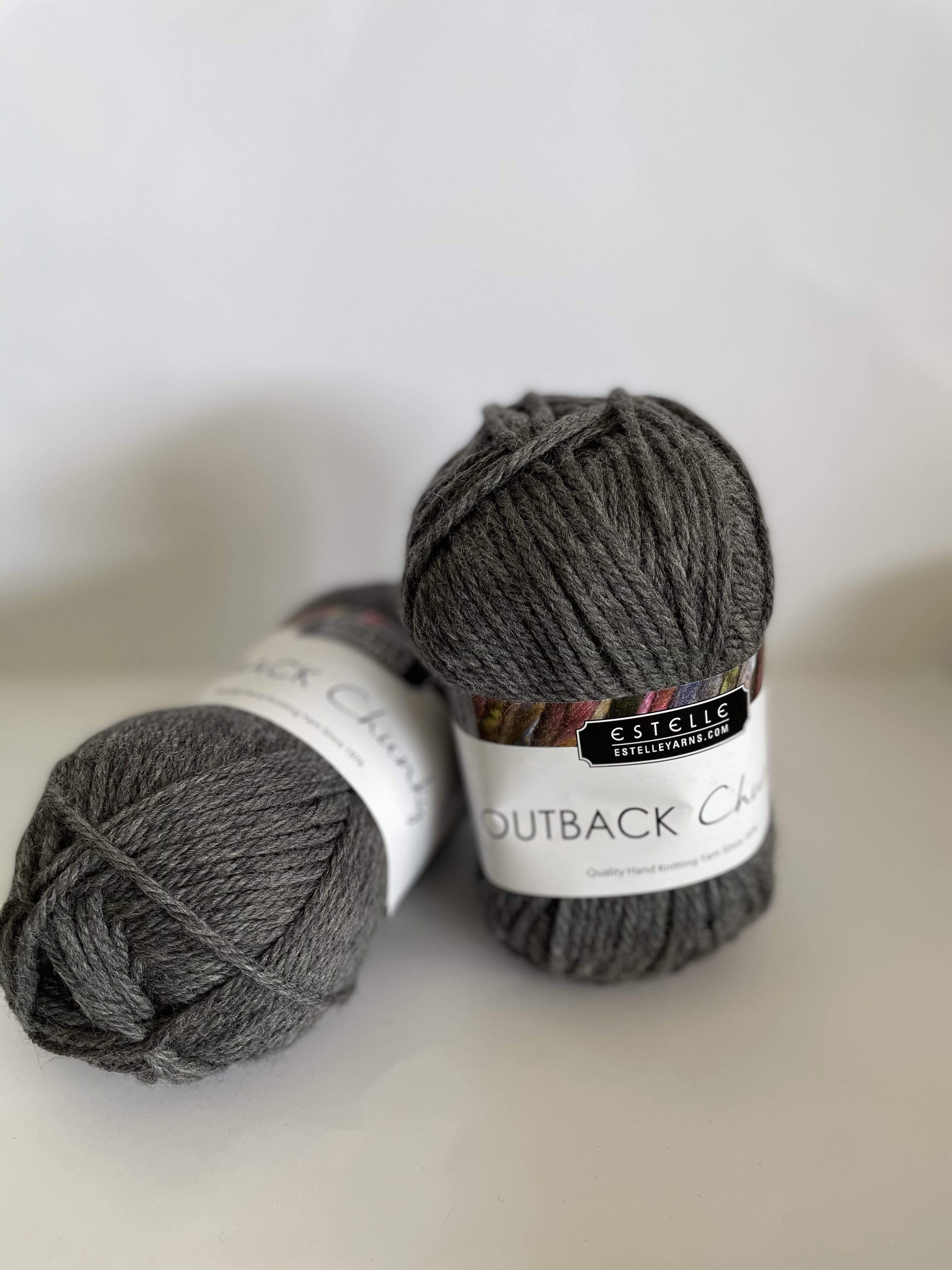 update alt-text with template Estelle Outback Chunky Yarn - 02 Charcoal Heather-Deanne Fitzpatrick Rug Hooking Studio-Rug Hooking Kit -Rug Hooking Pattern -Rug Hooking -Deanne Fitzpatrick Rug Hooking Studio -Is rug hooking the same as punch needle?